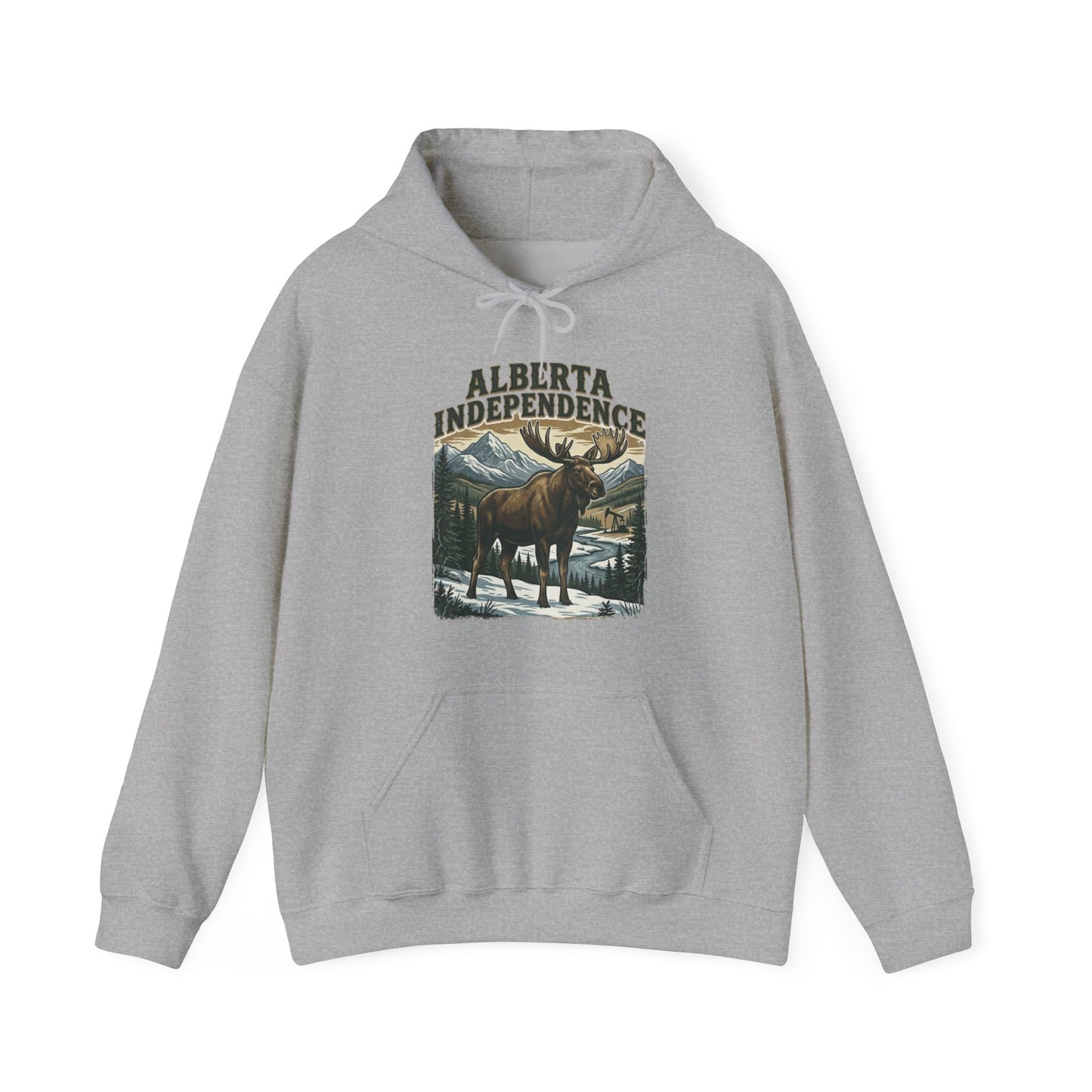 Alberta Independence Moose Hoodie — Supporting Alberta Independence with Bull Moose Design