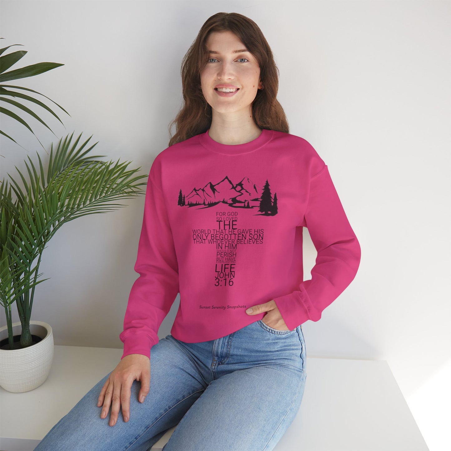 John 3:16 Unisex Heavy Blend™ Crewneck Sweatshirt