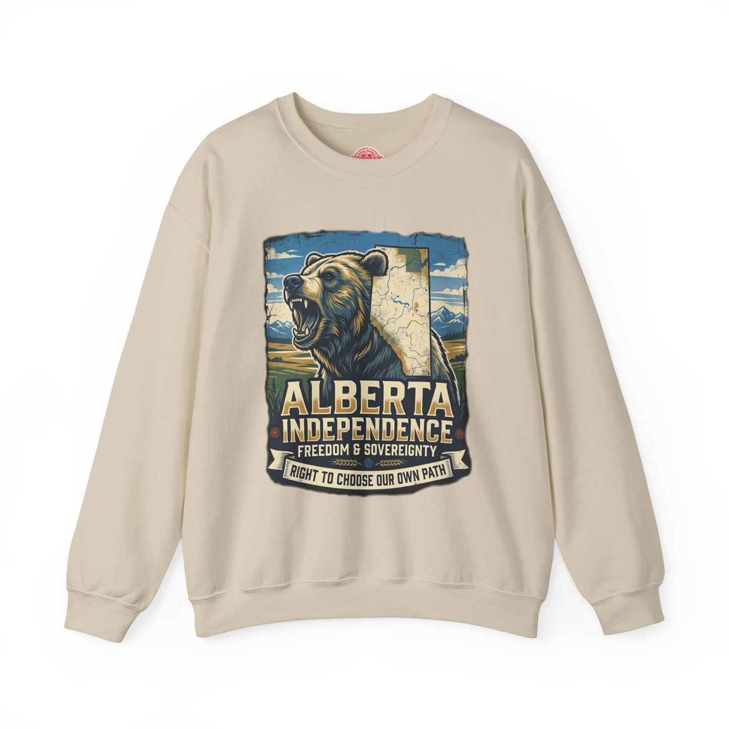 Alberta Independence Crewneck Sweatshirt — Grizzly Bear