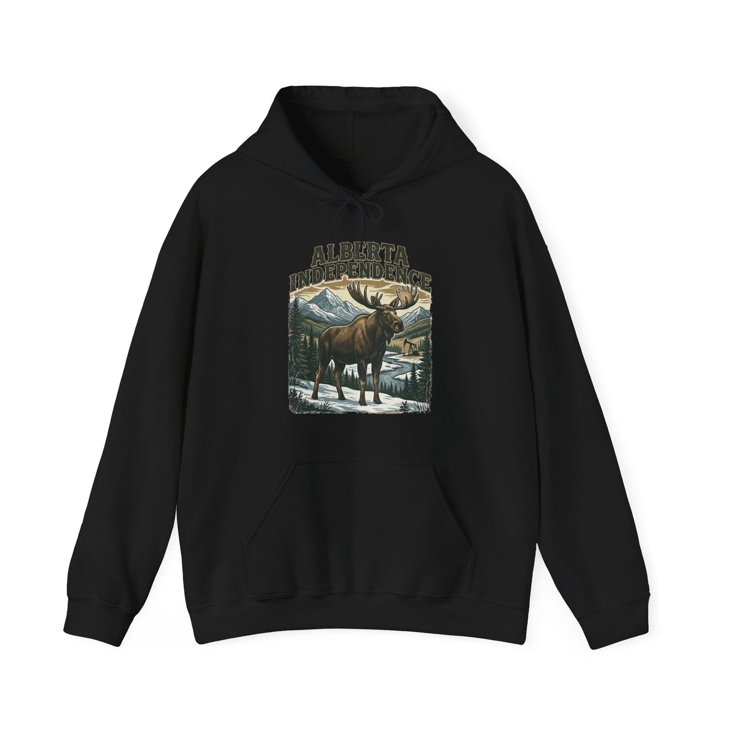 Alberta Independence Moose Hoodie — Supporting Alberta Independence with Bull Moose Design