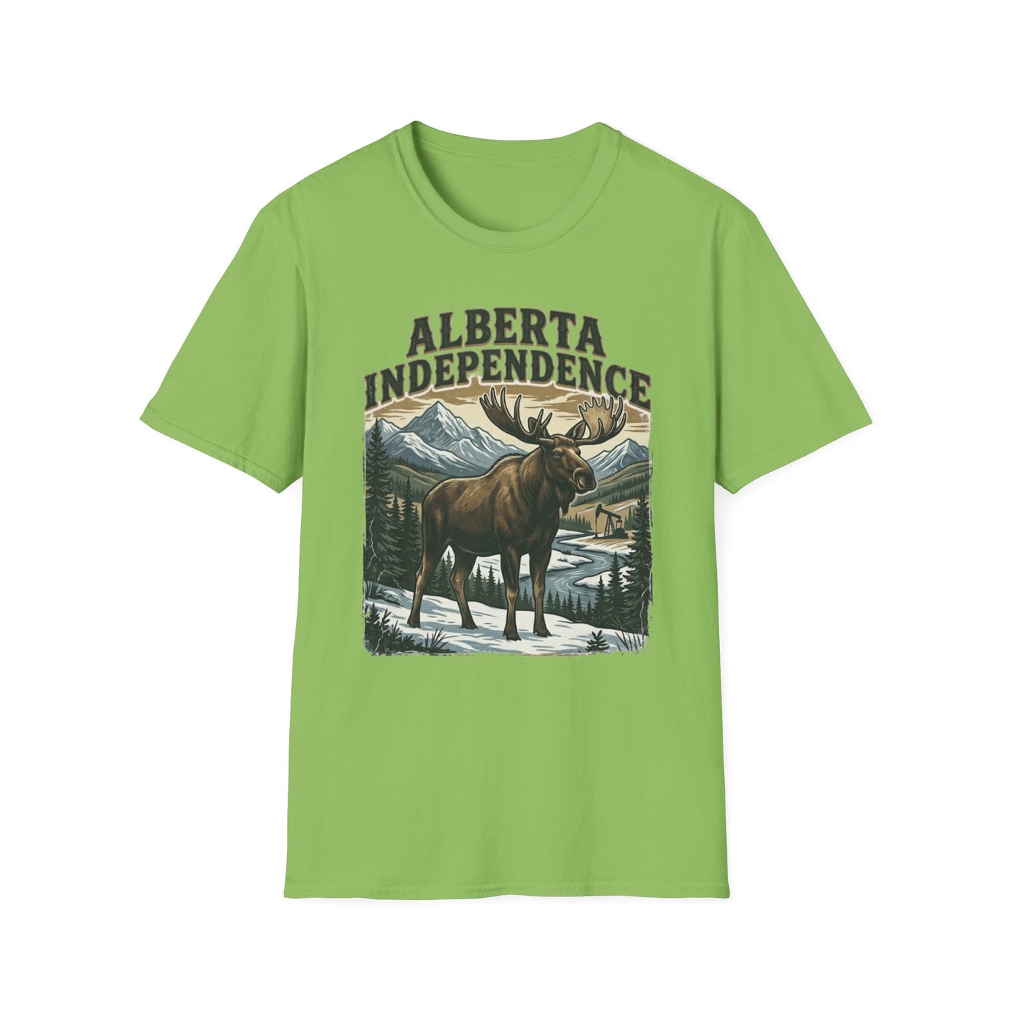 Alberta Independence Moose T-Shirt — Bull Moose Graphic Tee