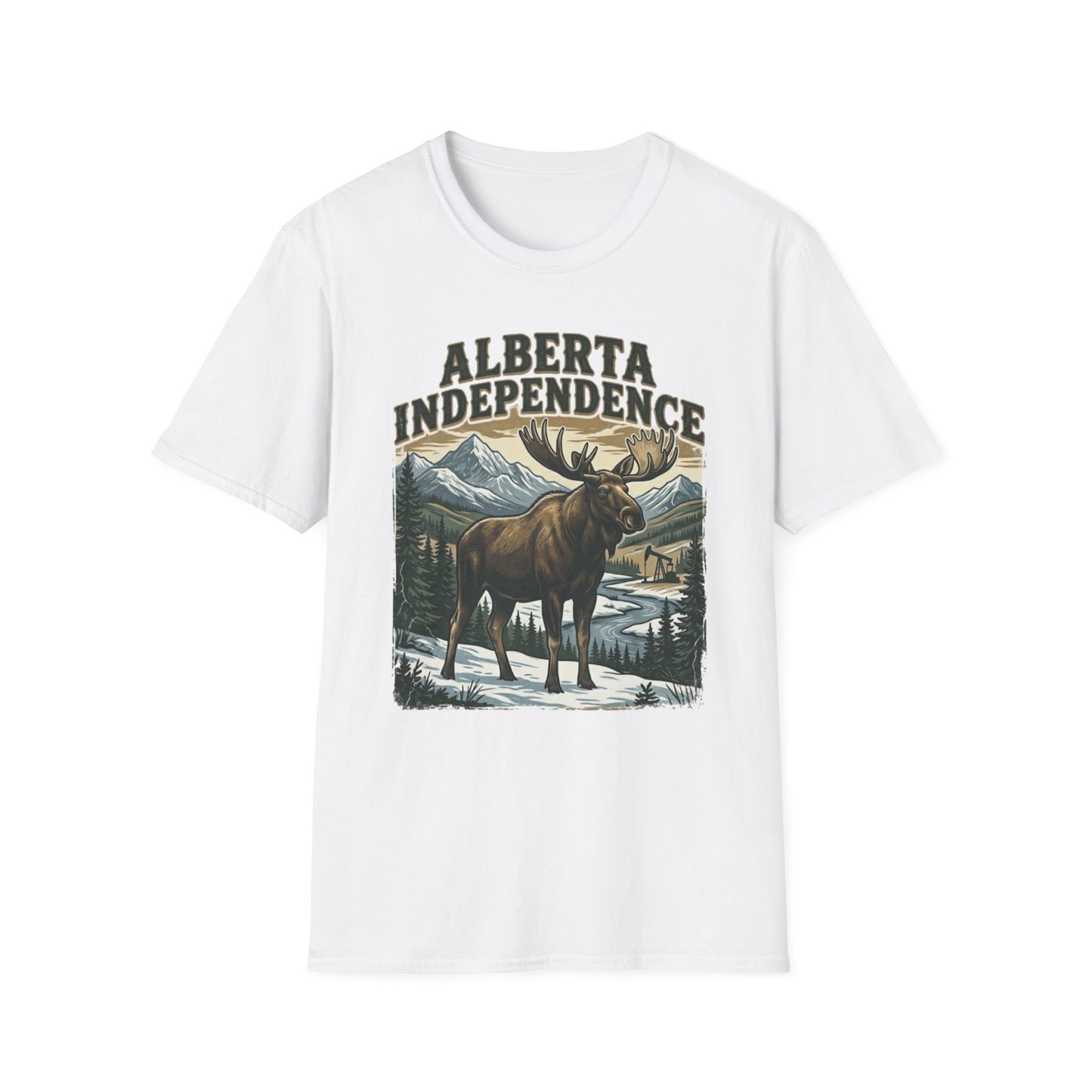 Alberta Independence Moose T-Shirt — Bull Moose Graphic Tee