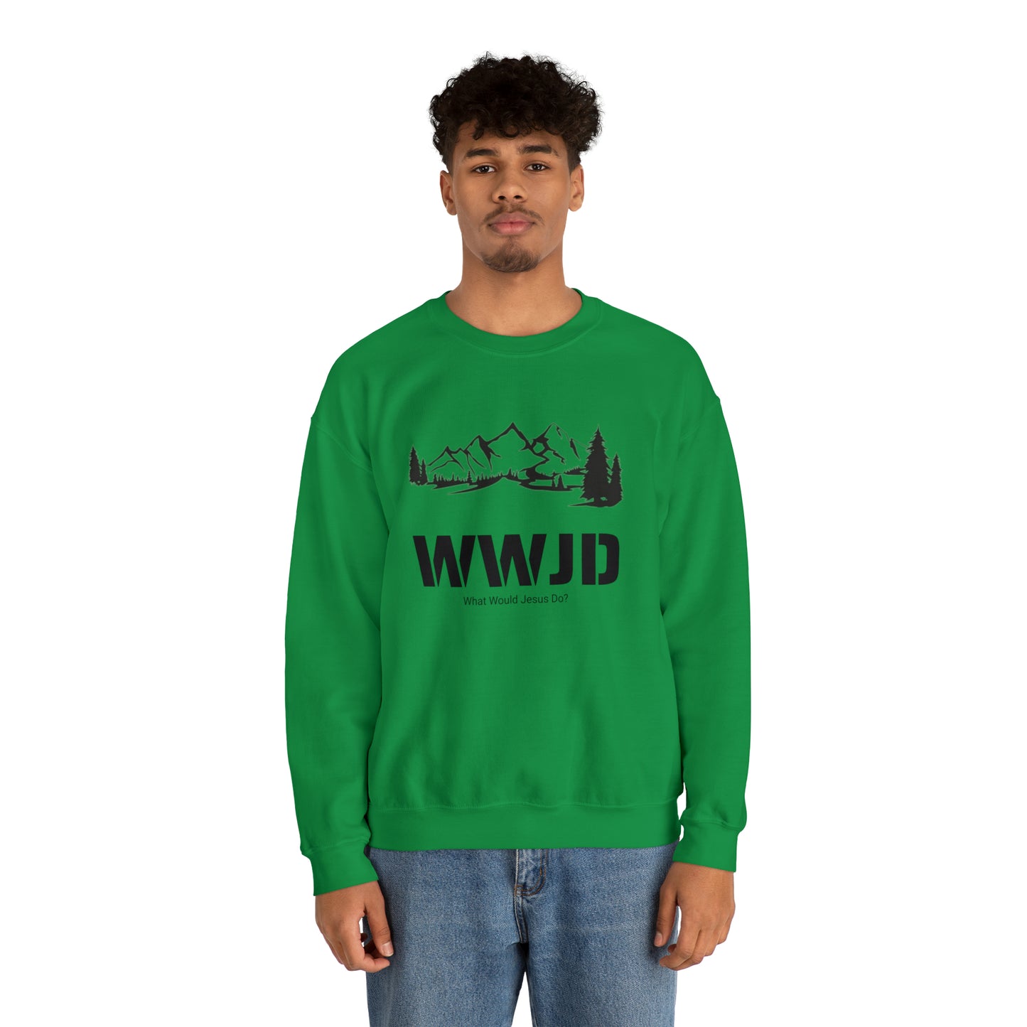 WWJD Unisex Heavy Blend™ Crewneck Sweatshirt