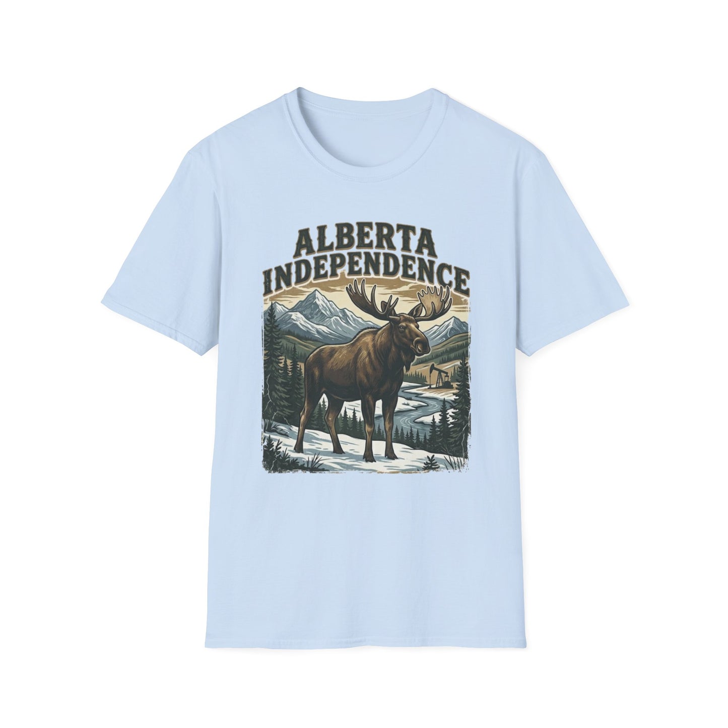 Alberta Independence Moose T-Shirt — Bull Moose Graphic Tee