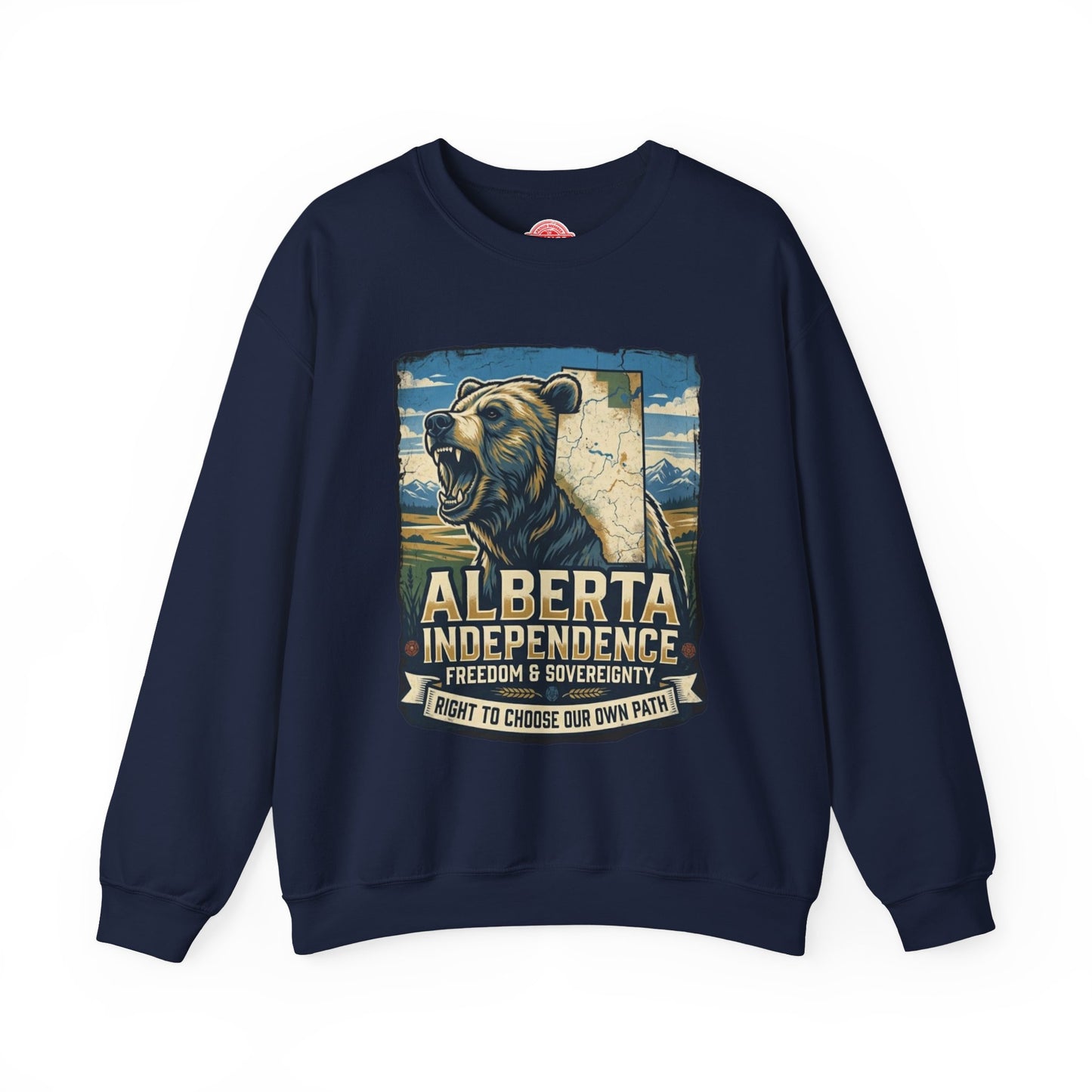 Alberta Independence Crewneck Sweatshirt — Grizzly Bear