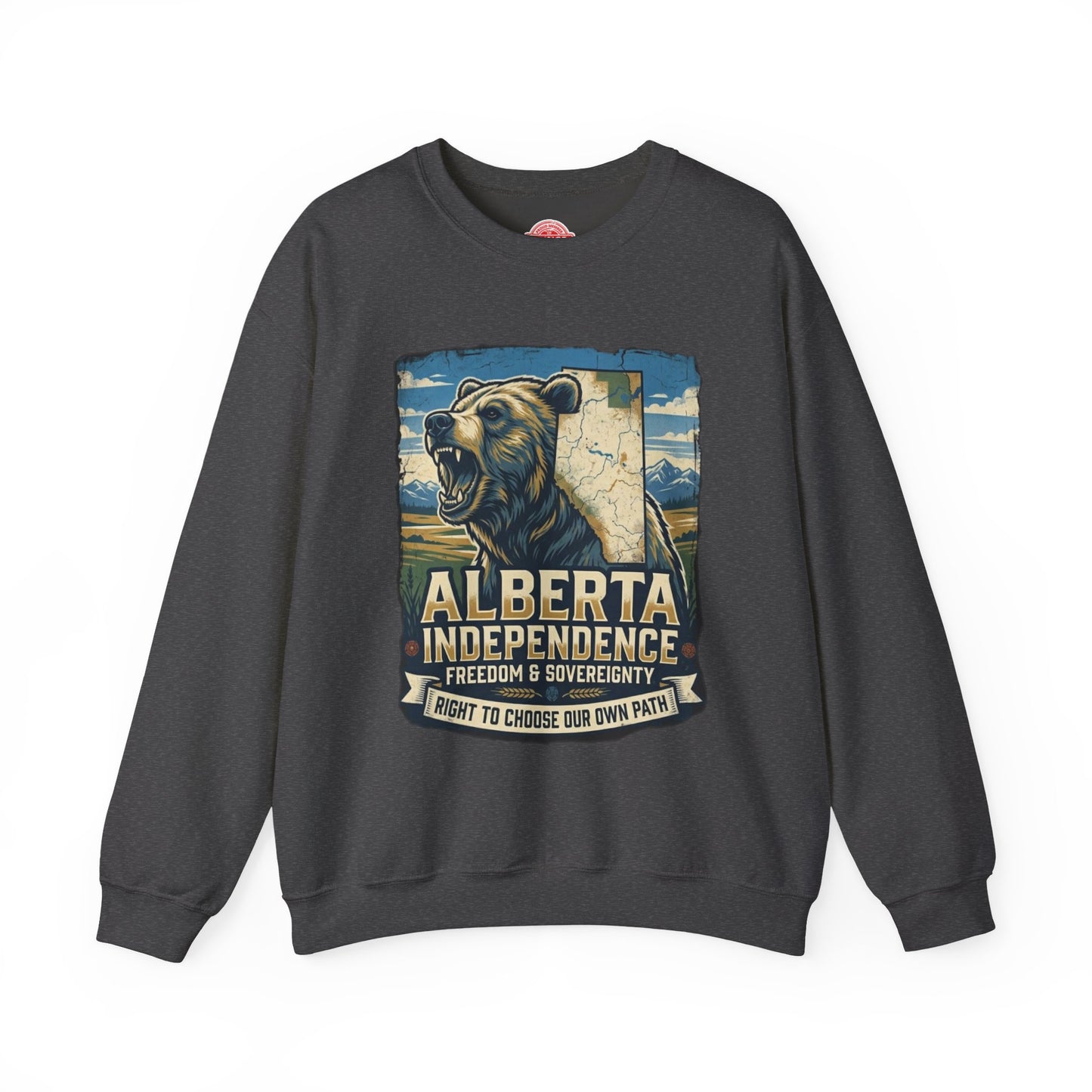 Alberta Independence Crewneck Sweatshirt — Grizzly Bear