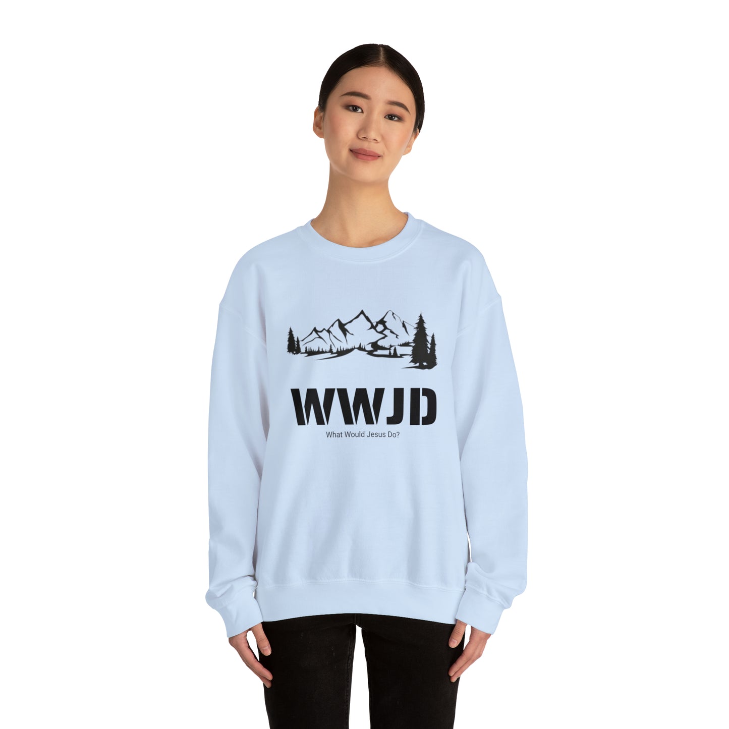 WWJD Unisex Heavy Blend™ Crewneck Sweatshirt