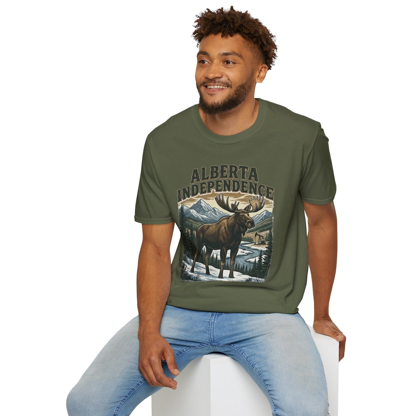 Alberta Independence Moose T-Shirt — Bull Moose Graphic Tee
