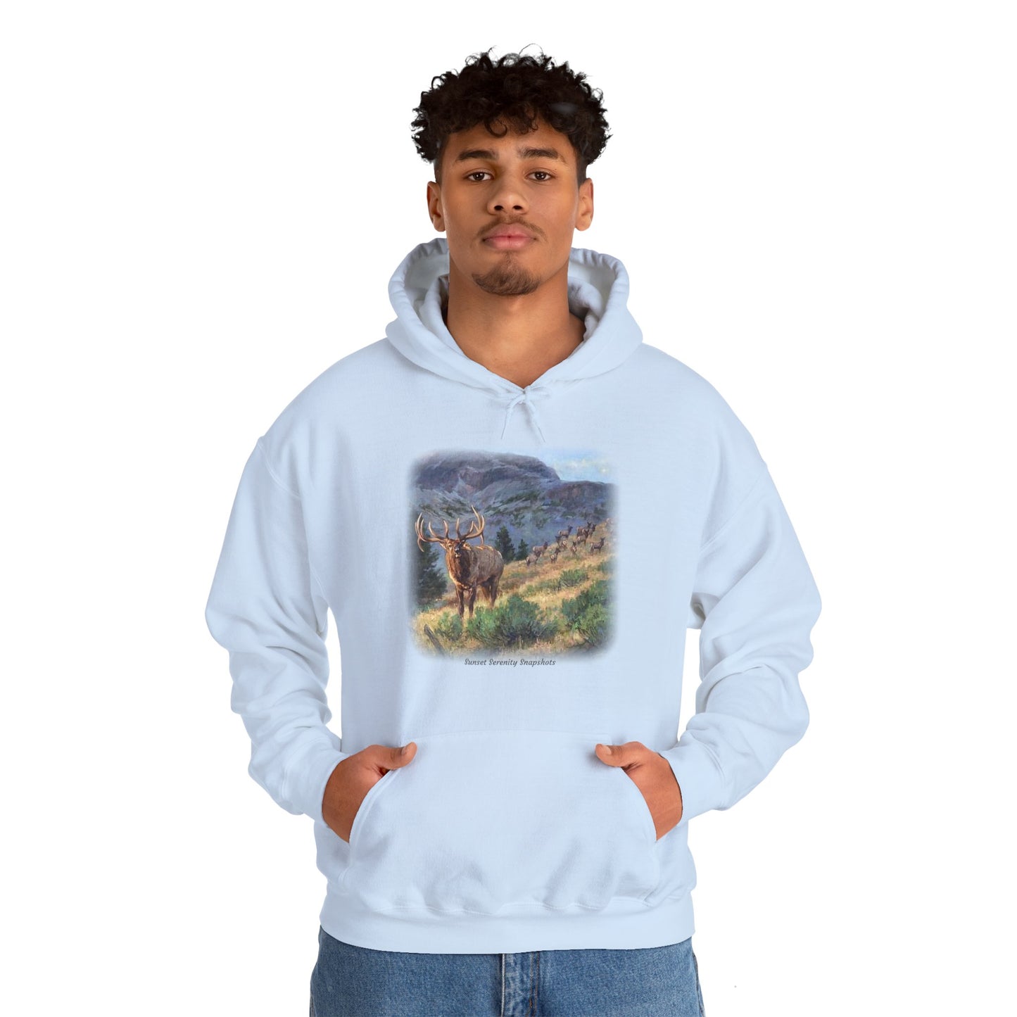 Elk_07 Unisex Heavy Blend™ Hooded Sweatshirt