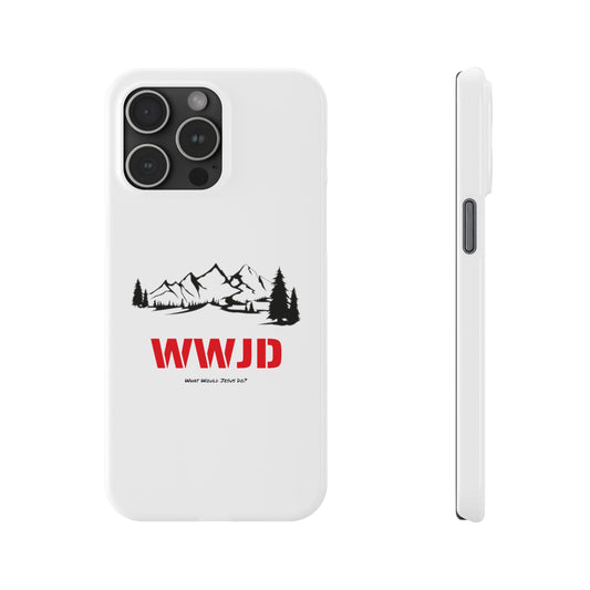 WWJD Slim Phone Case - Compatible with iPhone