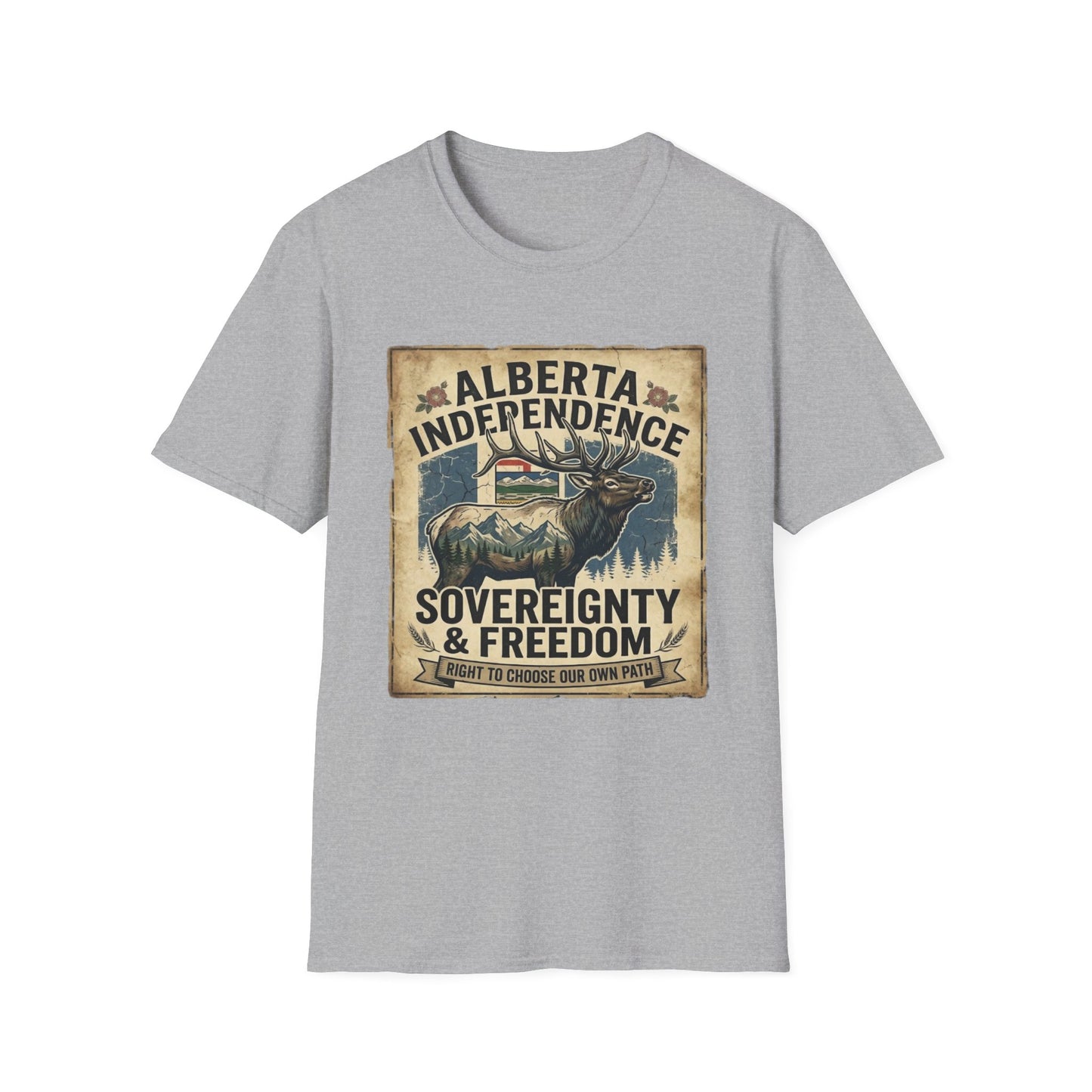 Alberta Independence Elk T-Shirt — Rocky Mountains Support Tee