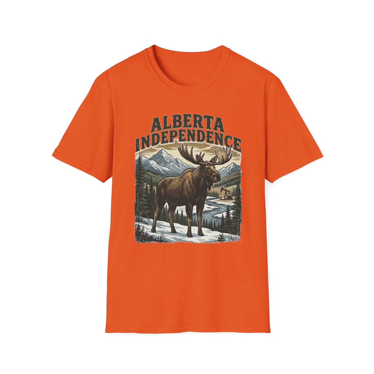 Alberta Independence Moose T-Shirt — Bull Moose Graphic Tee