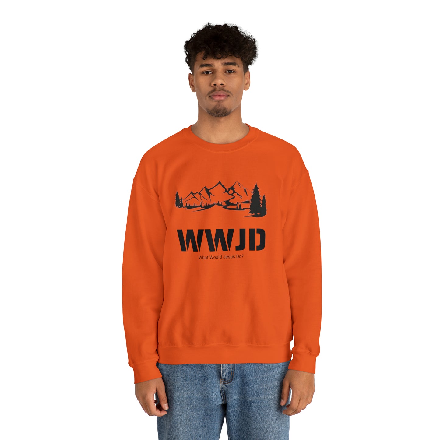 WWJD Unisex Heavy Blend™ Crewneck Sweatshirt