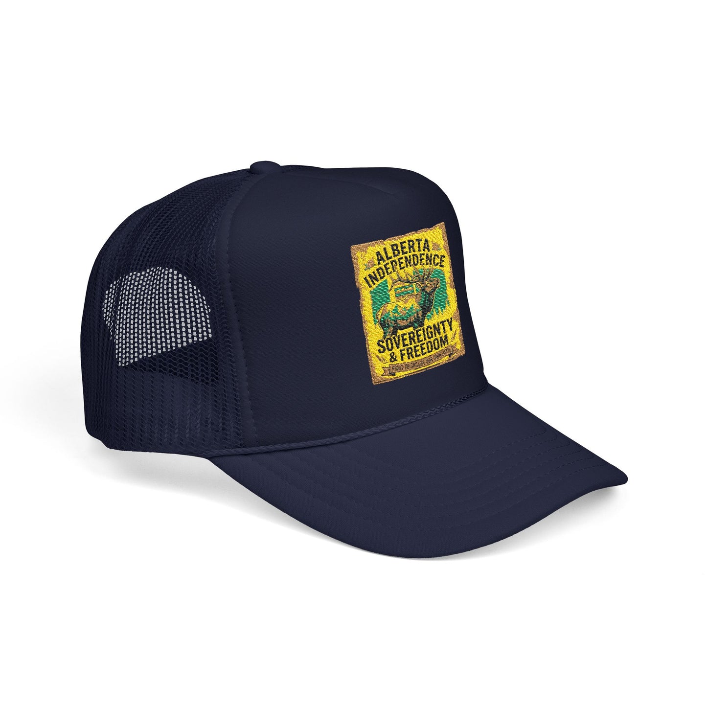 Alberta Independence Foam Trucker Hat - Bull Elk