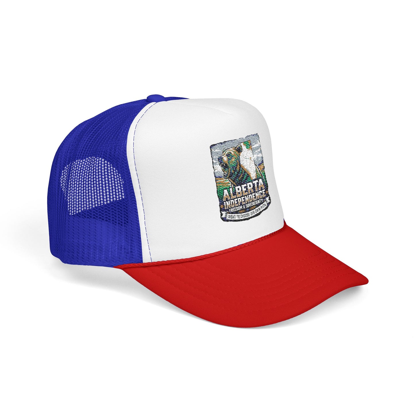 Alberta Independence Trucker Hat — Grizzly Bear & Province Outline