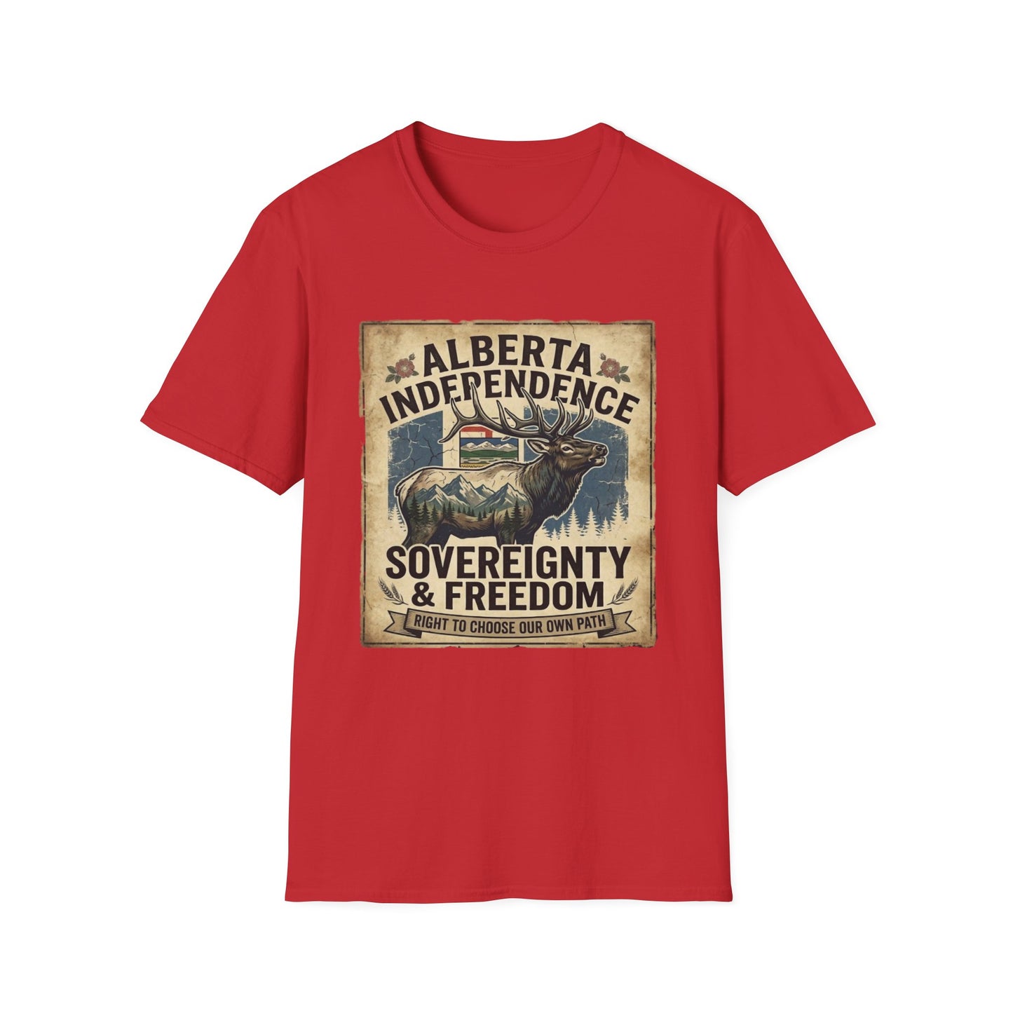 Alberta Independence Elk T-Shirt — Rocky Mountains Support Tee