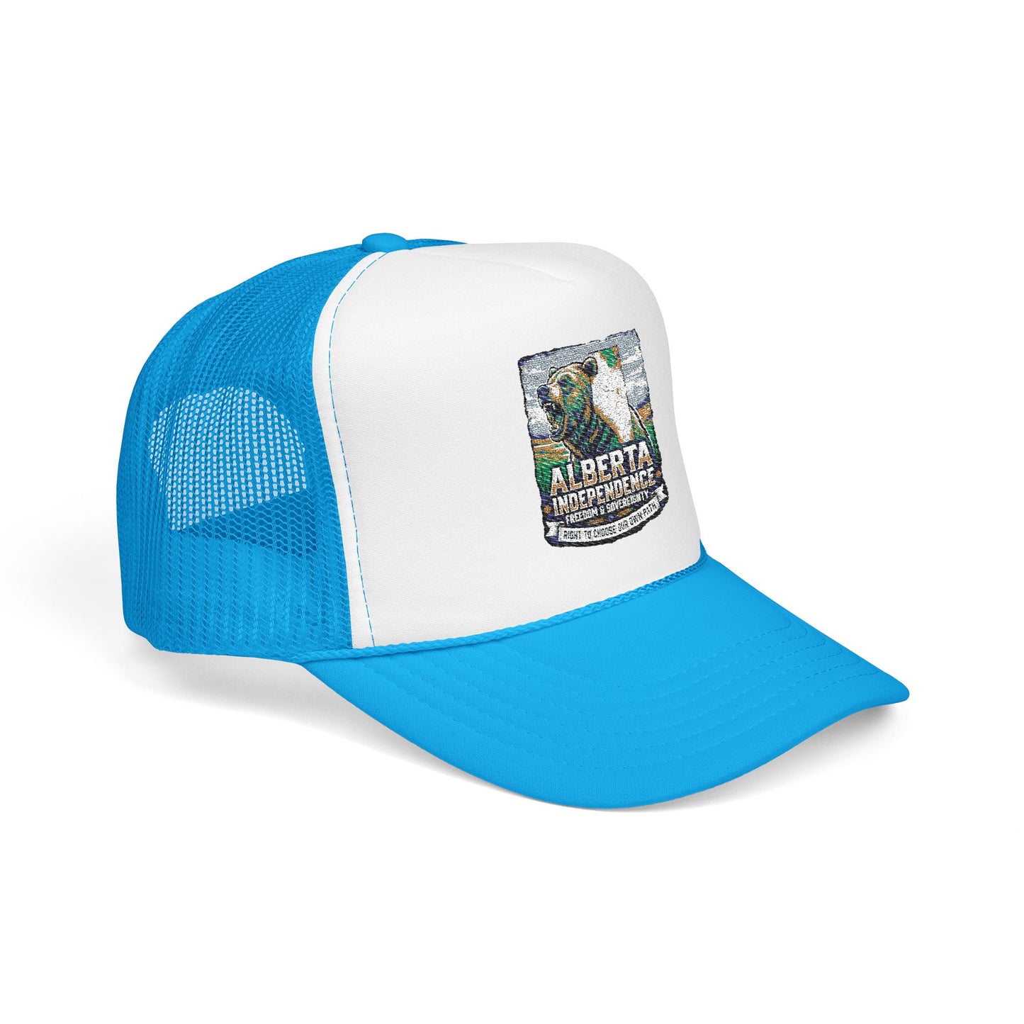 Alberta Independence Trucker Hat — Grizzly Bear & Province Outline