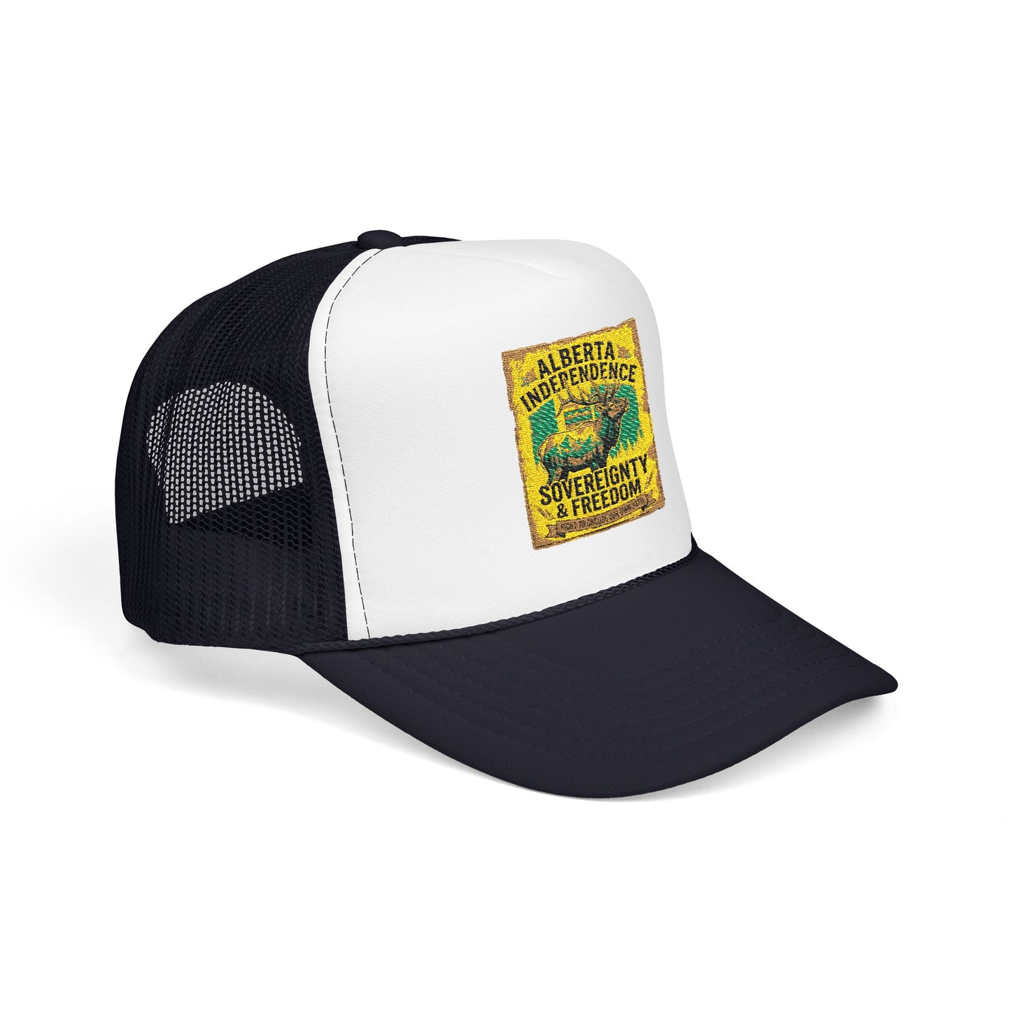 Alberta Independence Foam Trucker Hat - Bull Elk