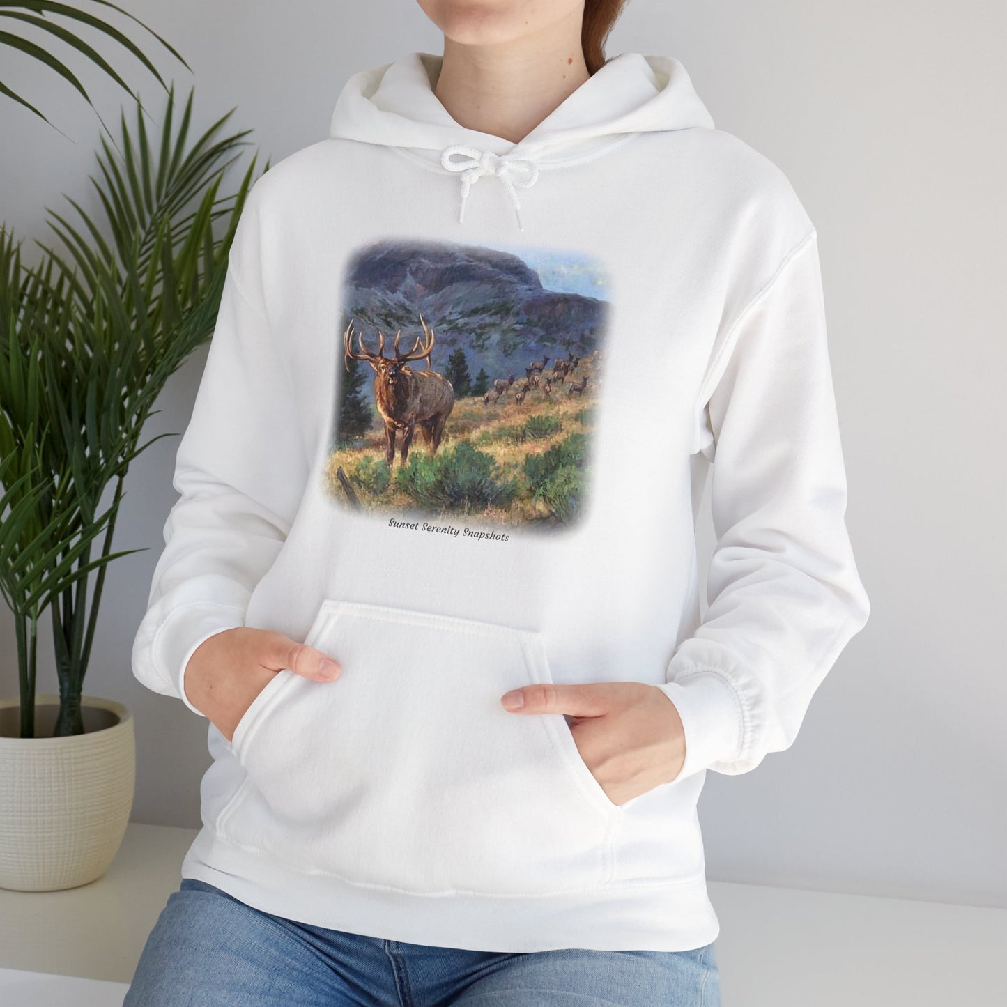 Elk_07 Unisex Heavy Blend™ Hooded Sweatshirt