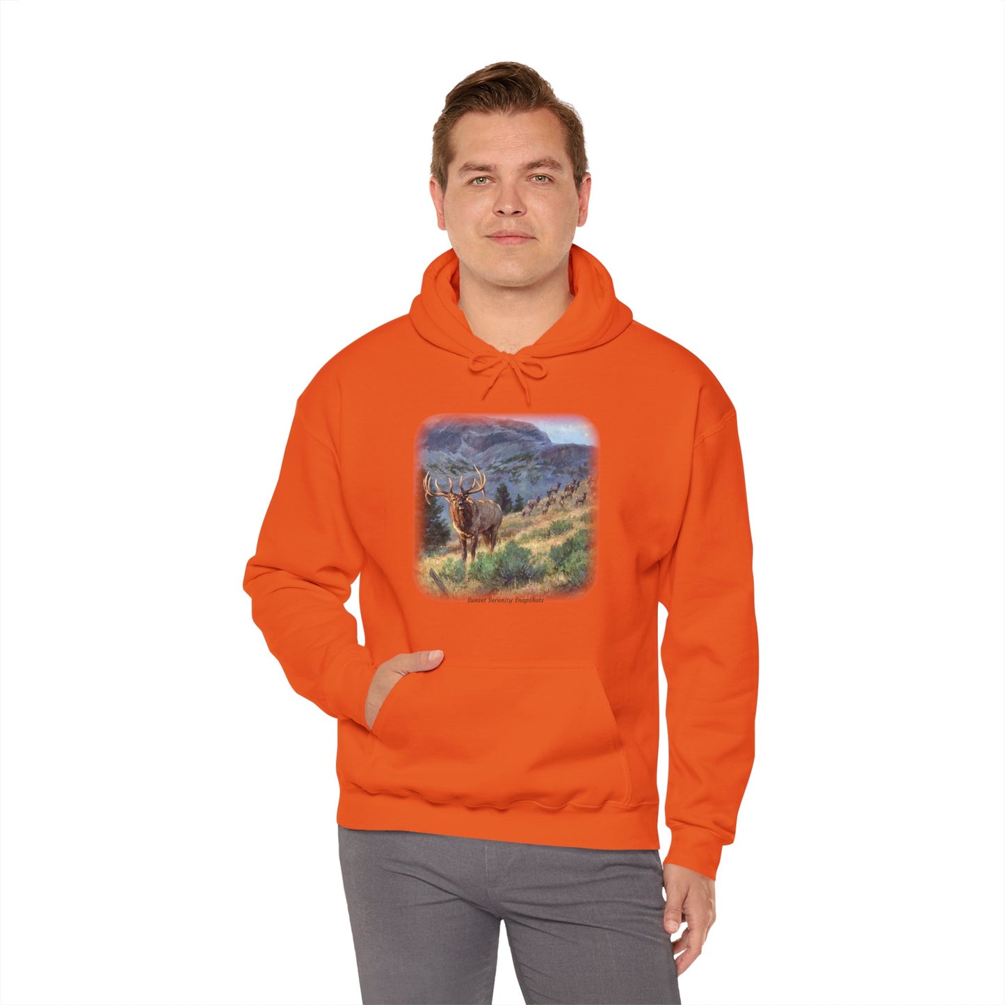 Elk_07 Unisex Heavy Blend™ Hooded Sweatshirt