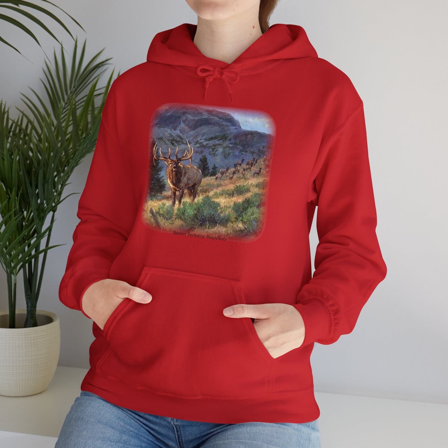 Elk_07 Unisex Heavy Blend™ Hooded Sweatshirt
