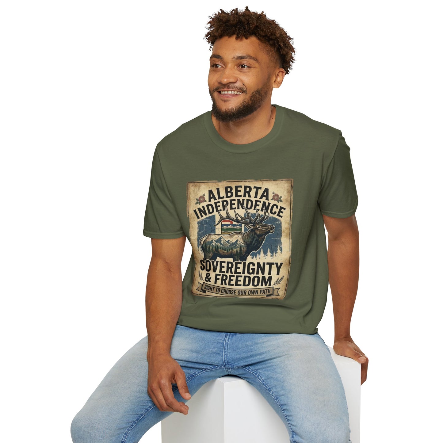 Alberta Independence Elk T-Shirt — Rocky Mountains Support Tee