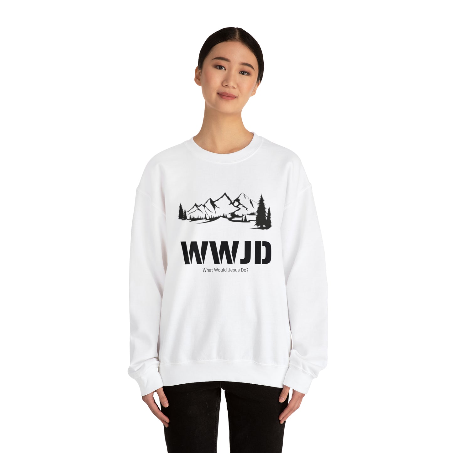 WWJD Unisex Heavy Blend™ Crewneck Sweatshirt