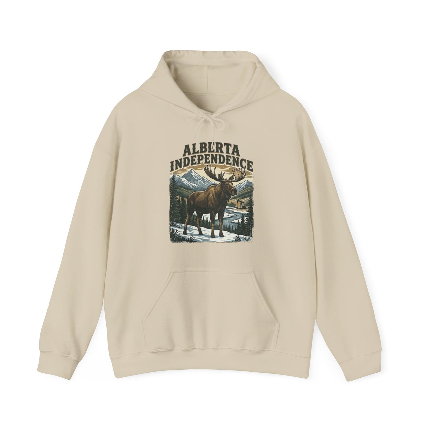 Alberta Independence Moose Hoodie — Supporting Alberta Independence with Bull Moose Design
