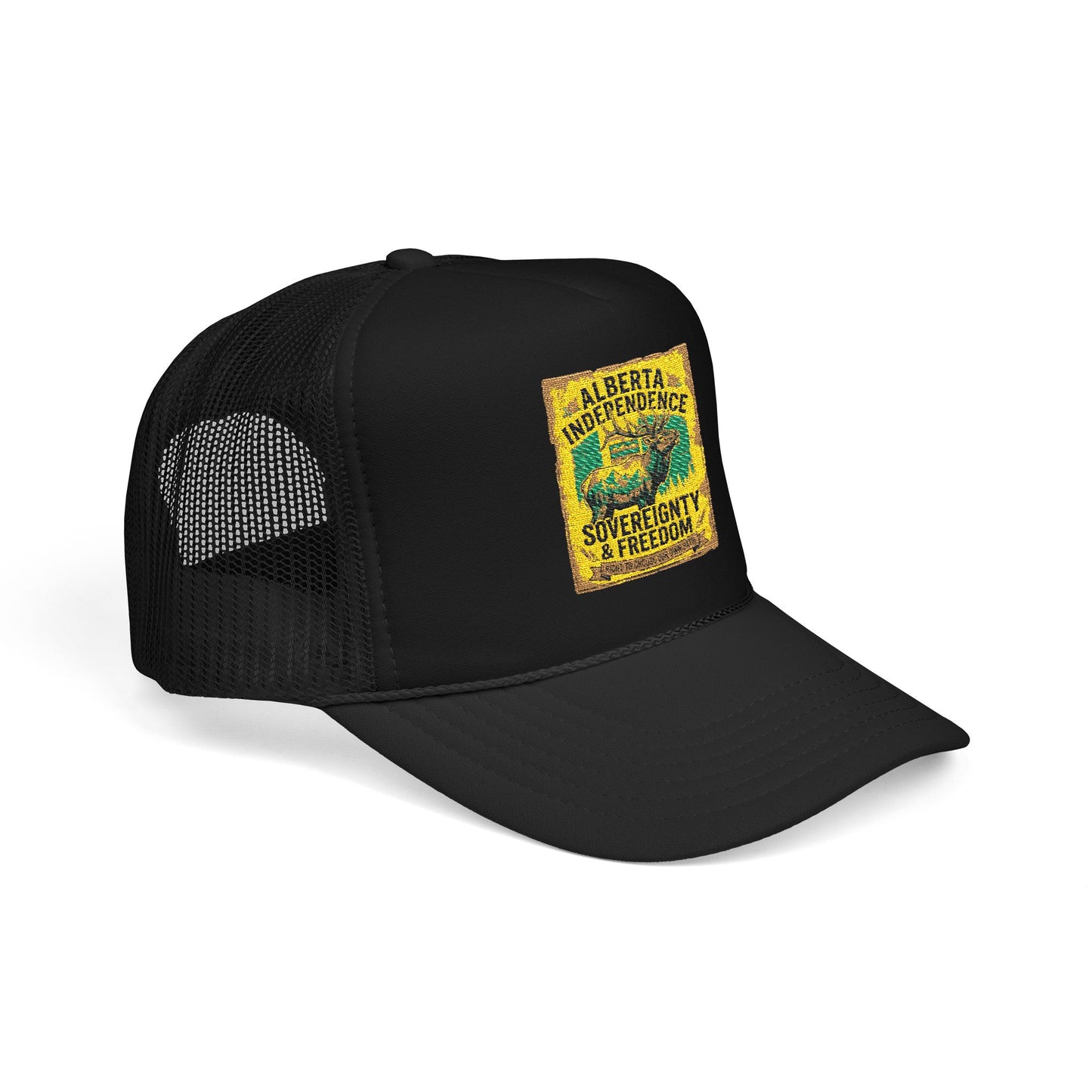 Alberta Independence Foam Trucker Hat - Bull Elk