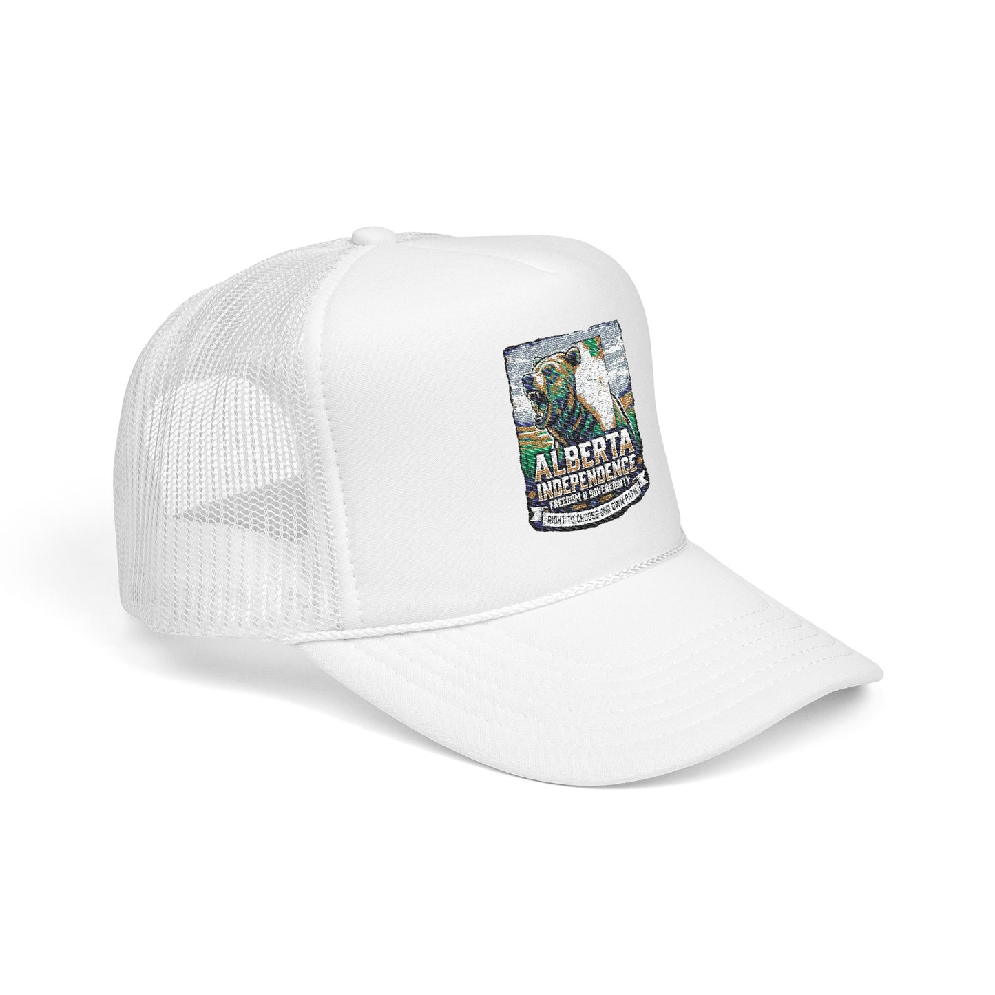 Alberta Independence Trucker Hat — Grizzly Bear & Province Outline