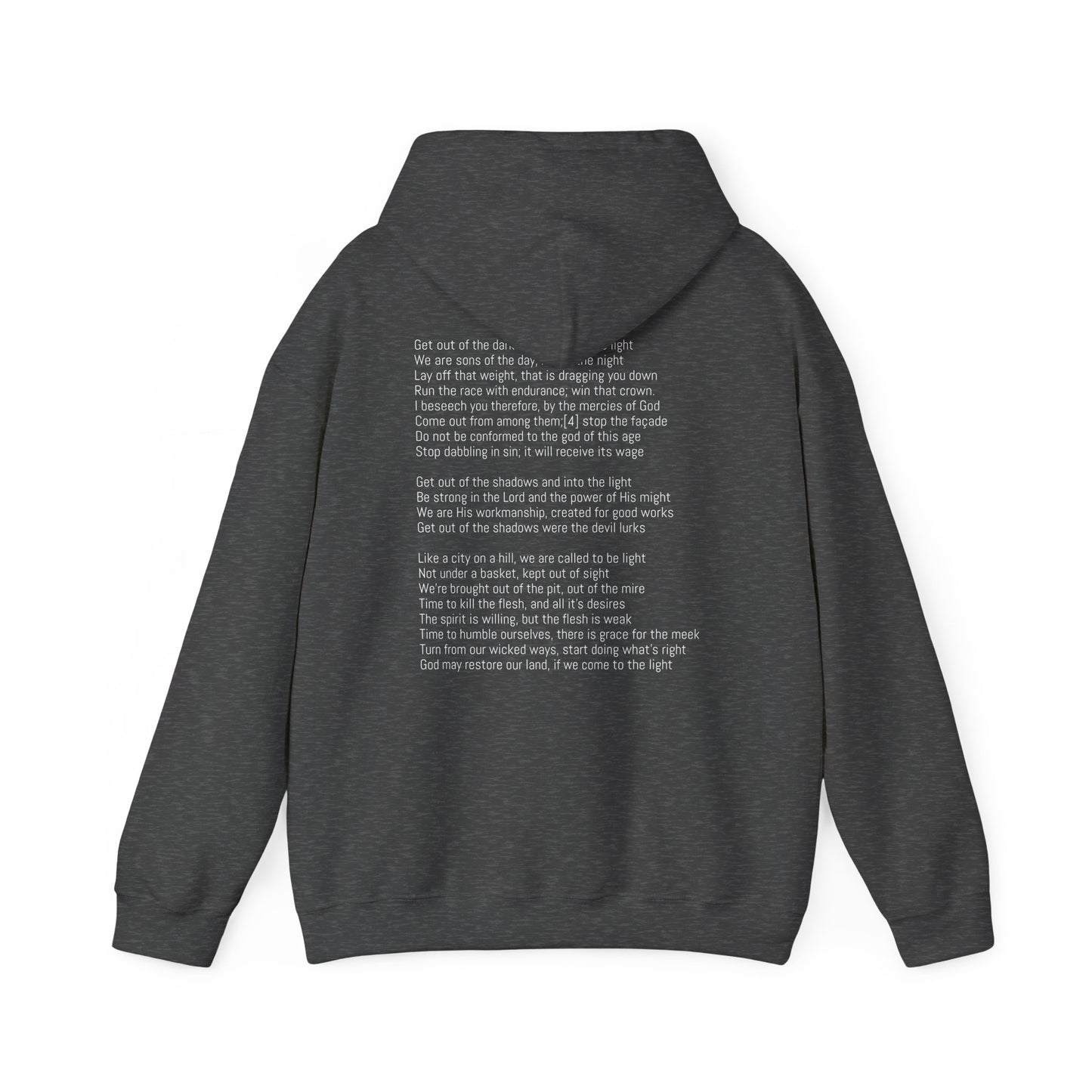 Music Lover Hoodie with 'Come to the Light' Lyrics and Album Cover