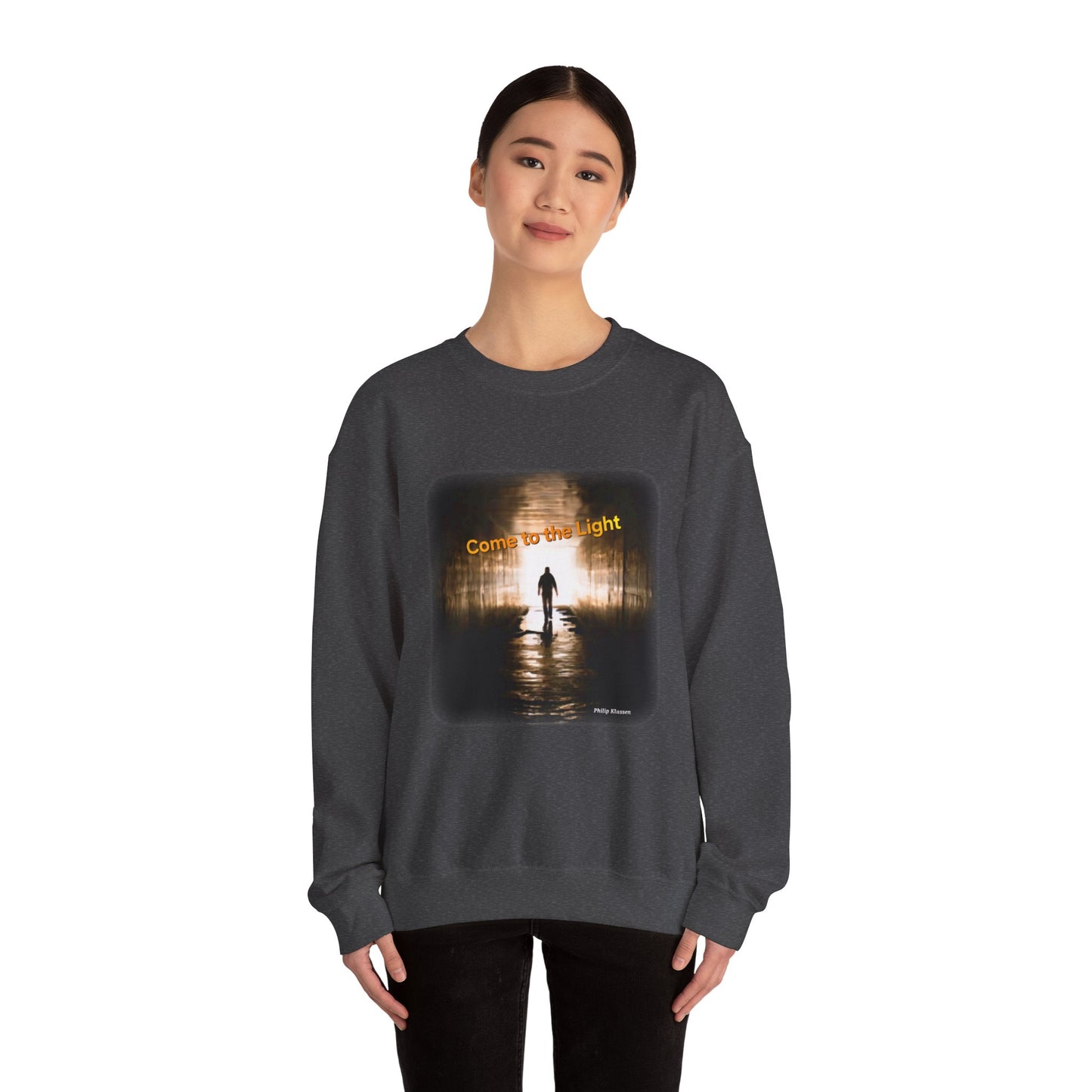 Sweatshirt with 'Come to the Light' Lyrics and Album Cover