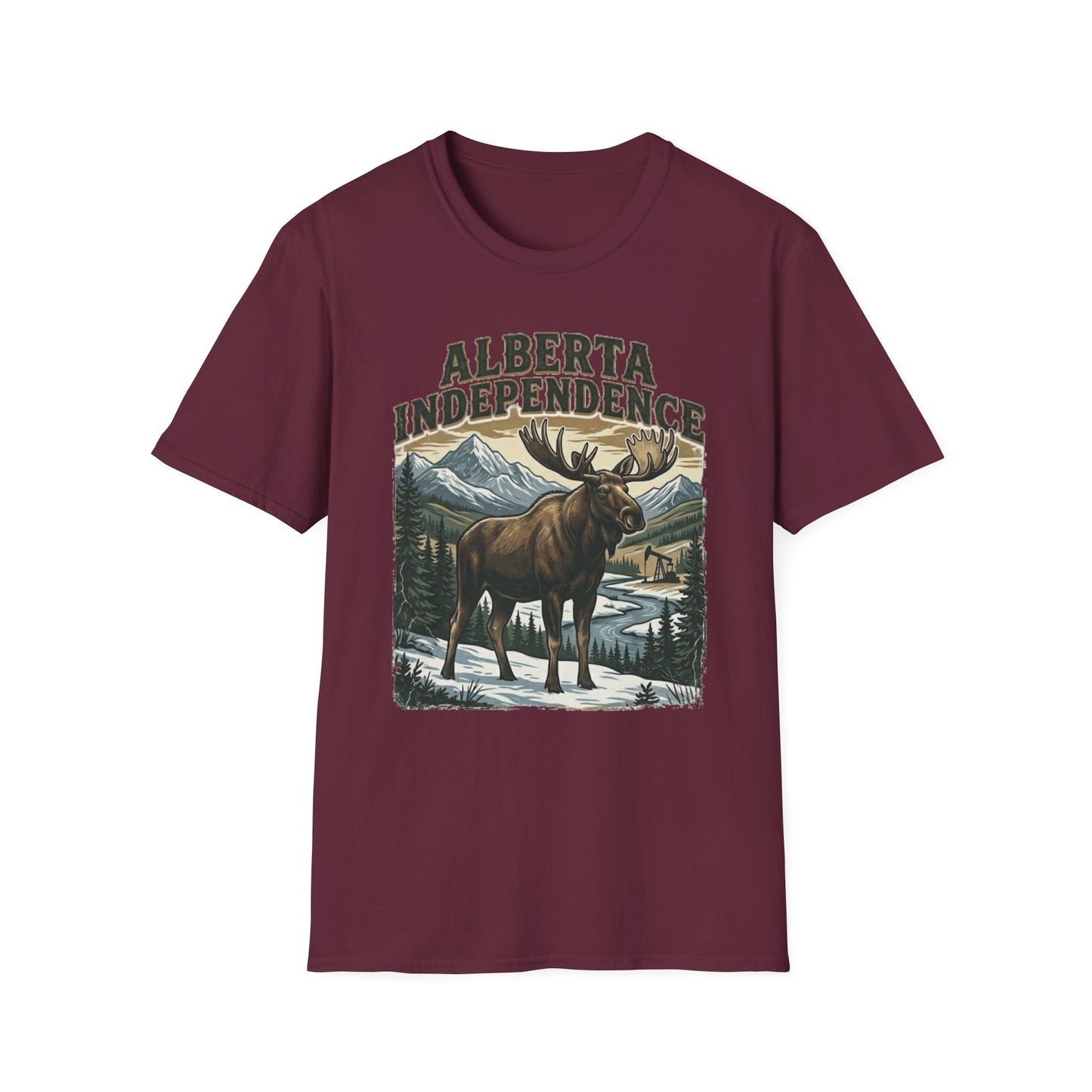 Alberta Independence Moose T-Shirt — Bull Moose Graphic Tee