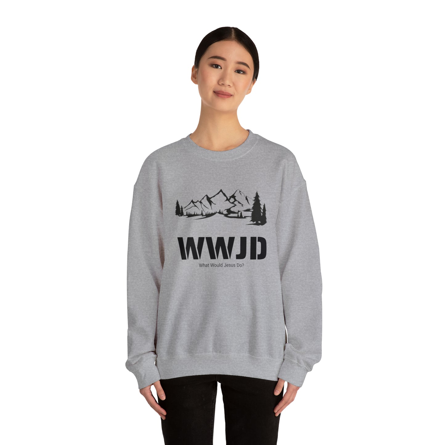 WWJD Unisex Heavy Blend™ Crewneck Sweatshirt