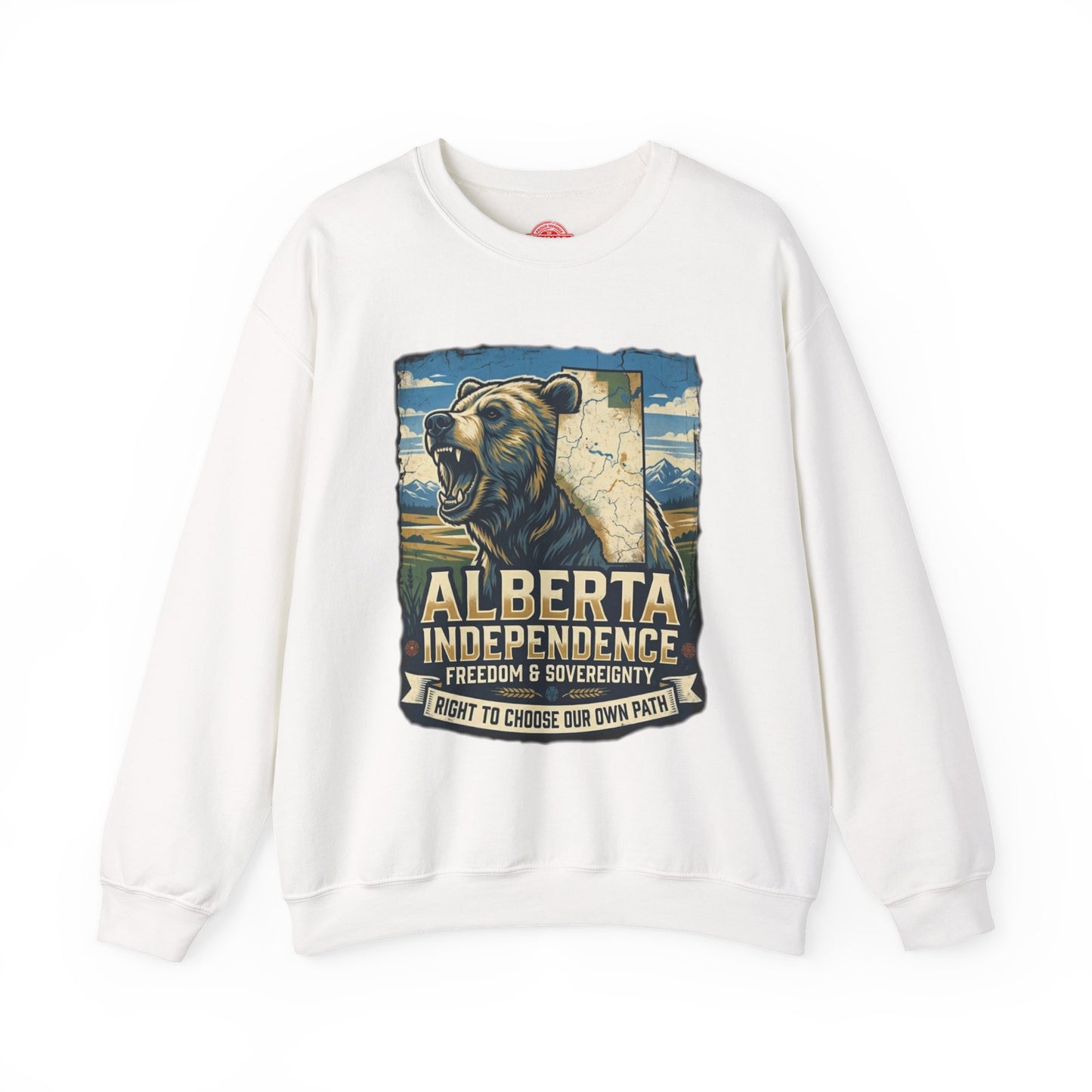 Alberta Independence Crewneck Sweatshirt — Grizzly Bear