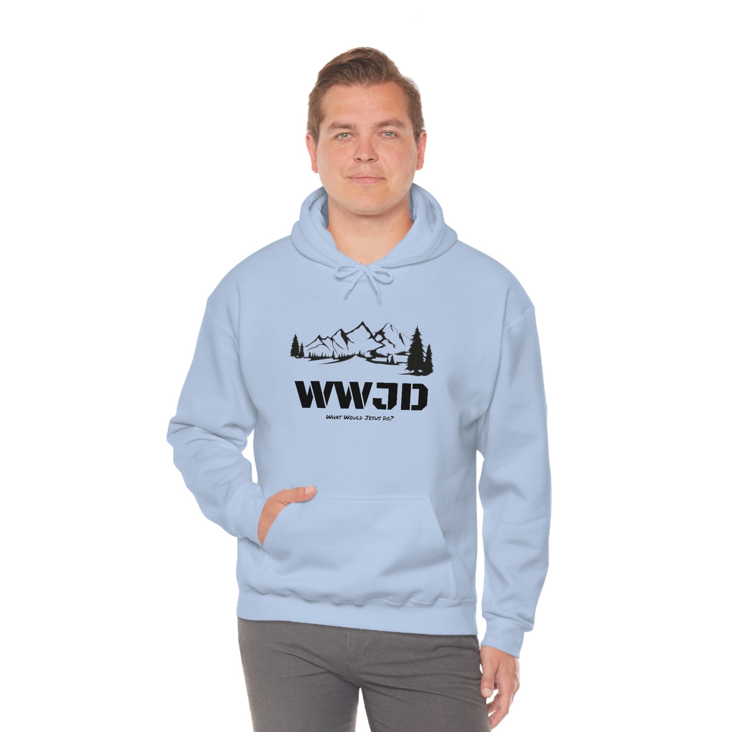 WWJD Unisex Heavy Blend™ Hooded Sweatshirt