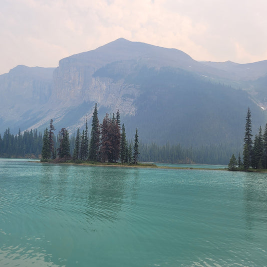 Beautiful Spirit Island on Maligne Lake, Jasper National Park.