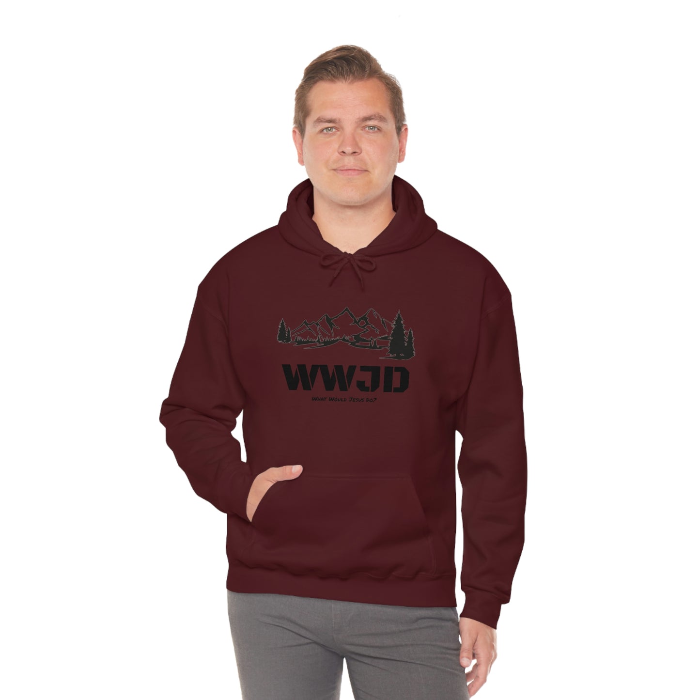 WWJD Unisex Heavy Blend™ Hooded Sweatshirt