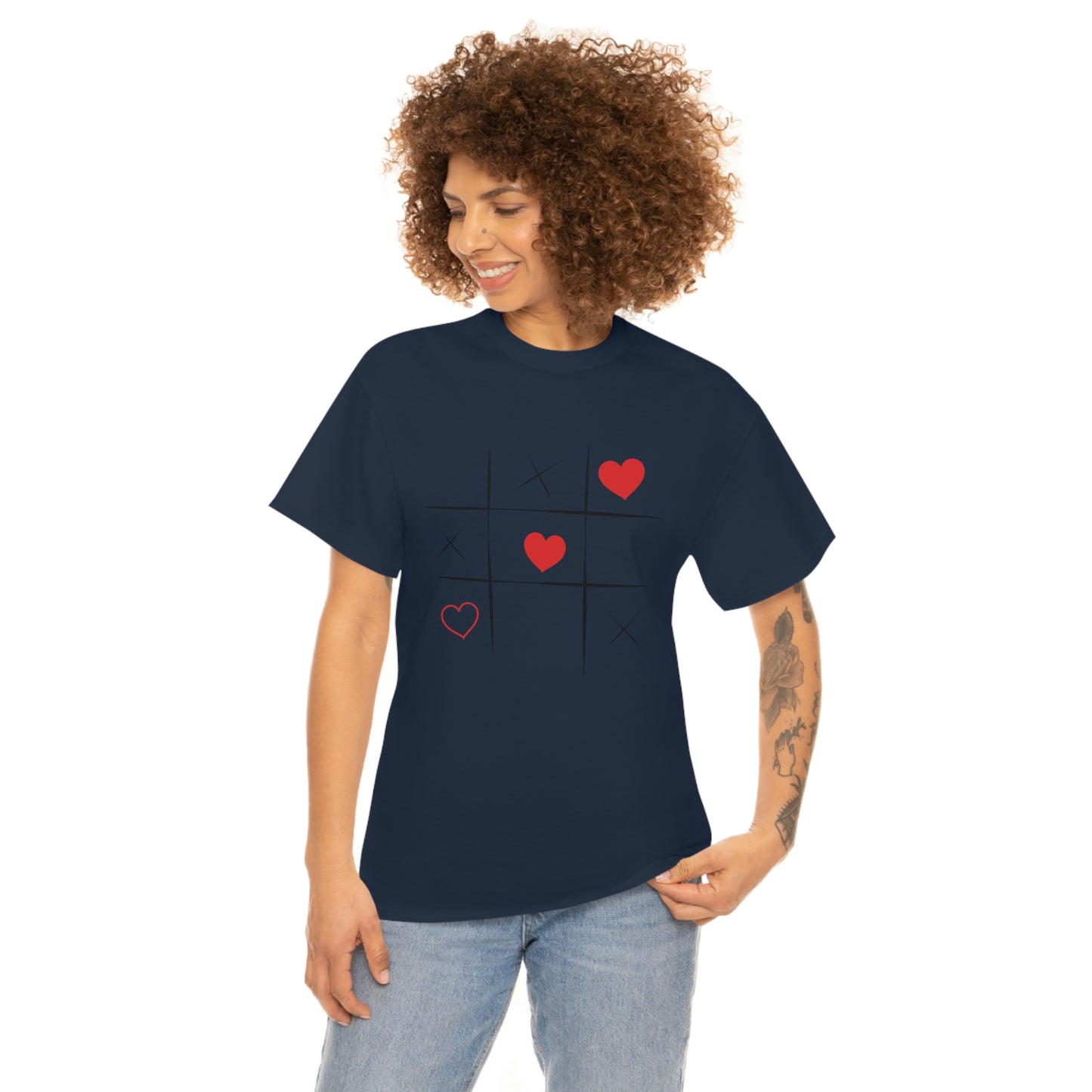 X & Hearts Unisex Heavy Cotton Tee