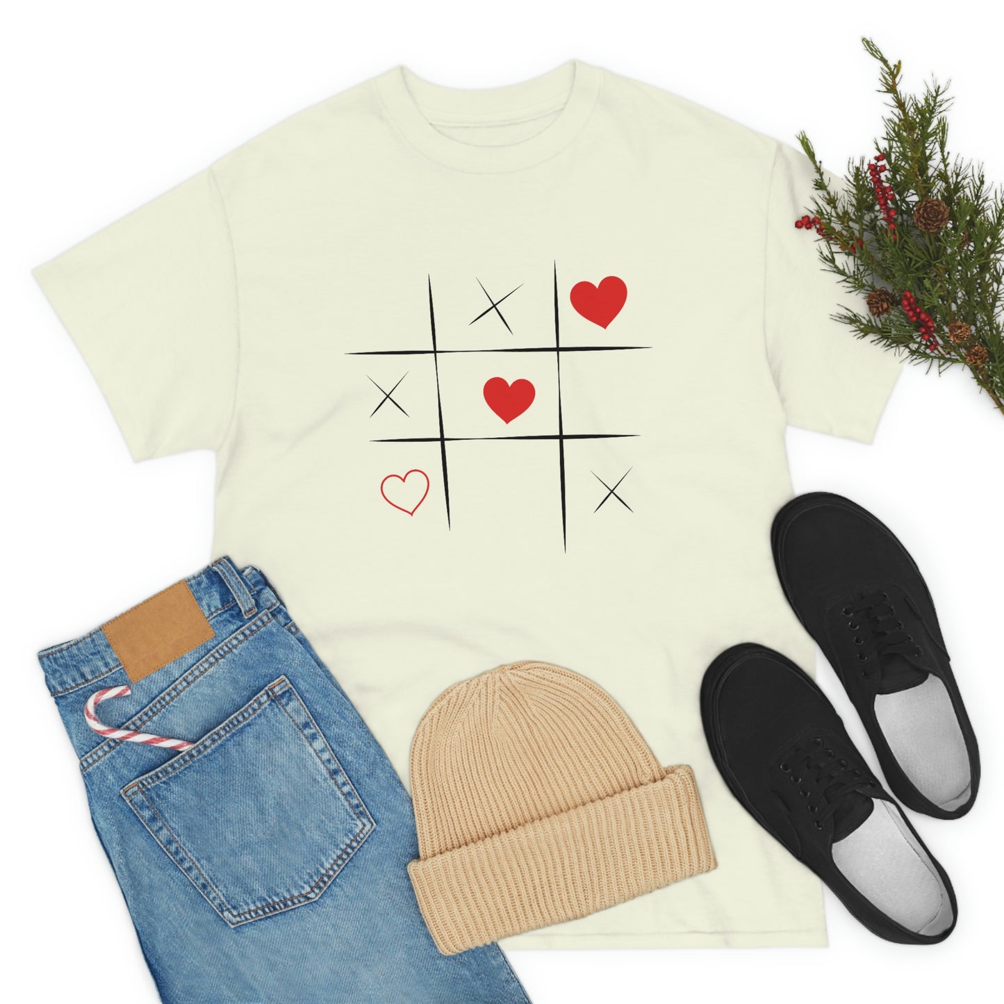 X & Hearts Unisex Heavy Cotton Tee