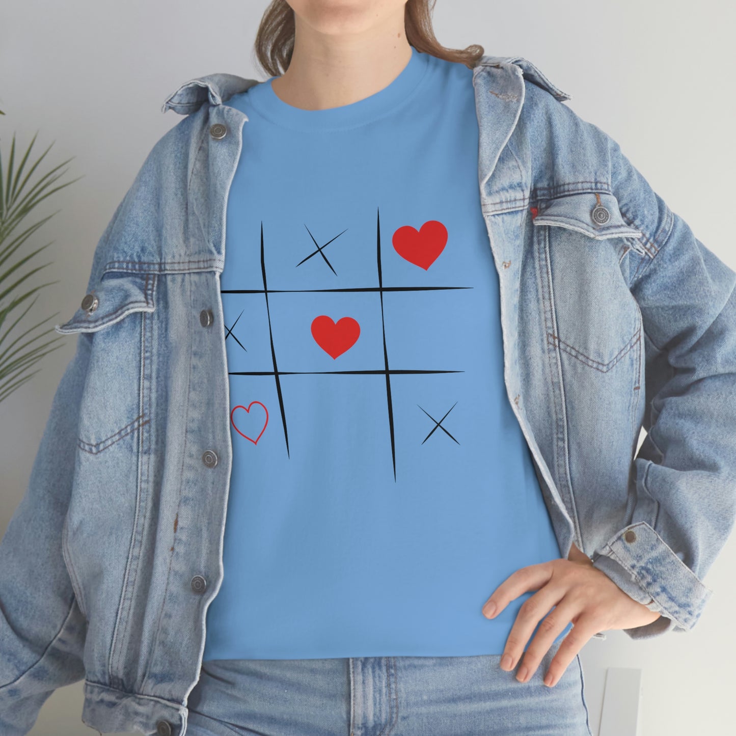 X & Hearts Unisex Heavy Cotton Tee