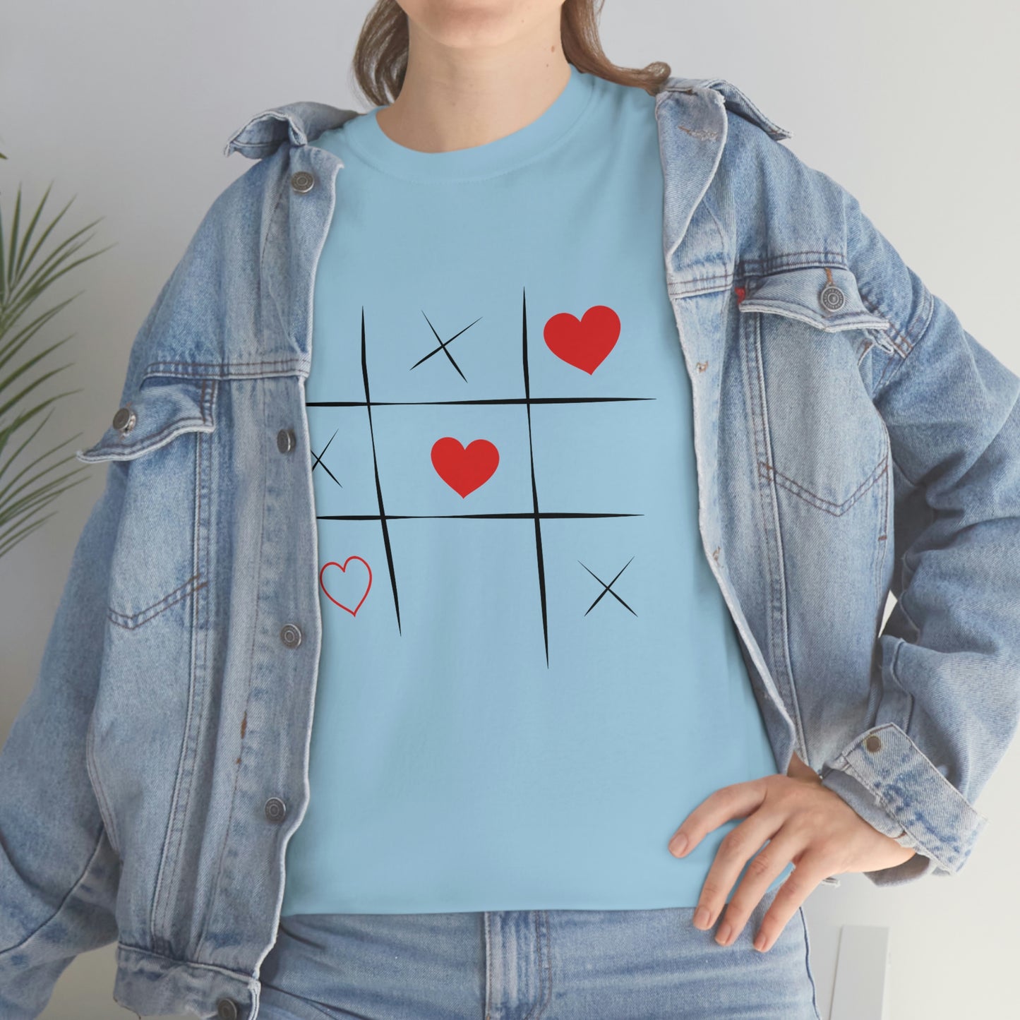 X & Hearts Unisex Heavy Cotton Tee