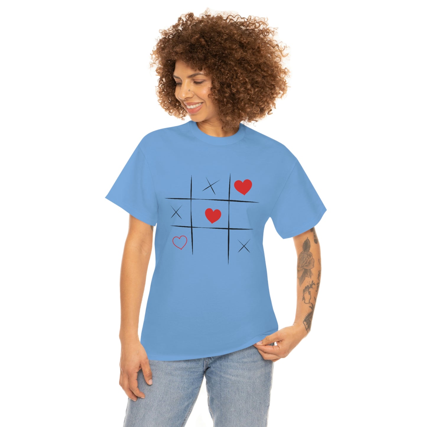 X & Hearts Unisex Heavy Cotton Tee