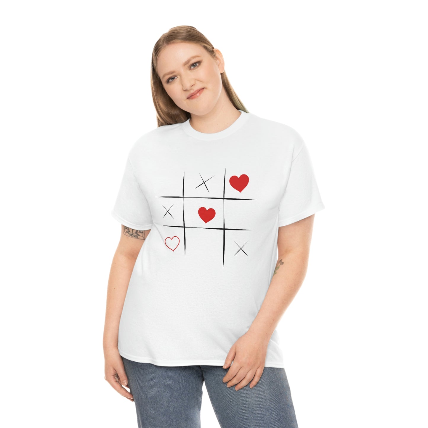 X & Hearts Unisex Heavy Cotton Tee