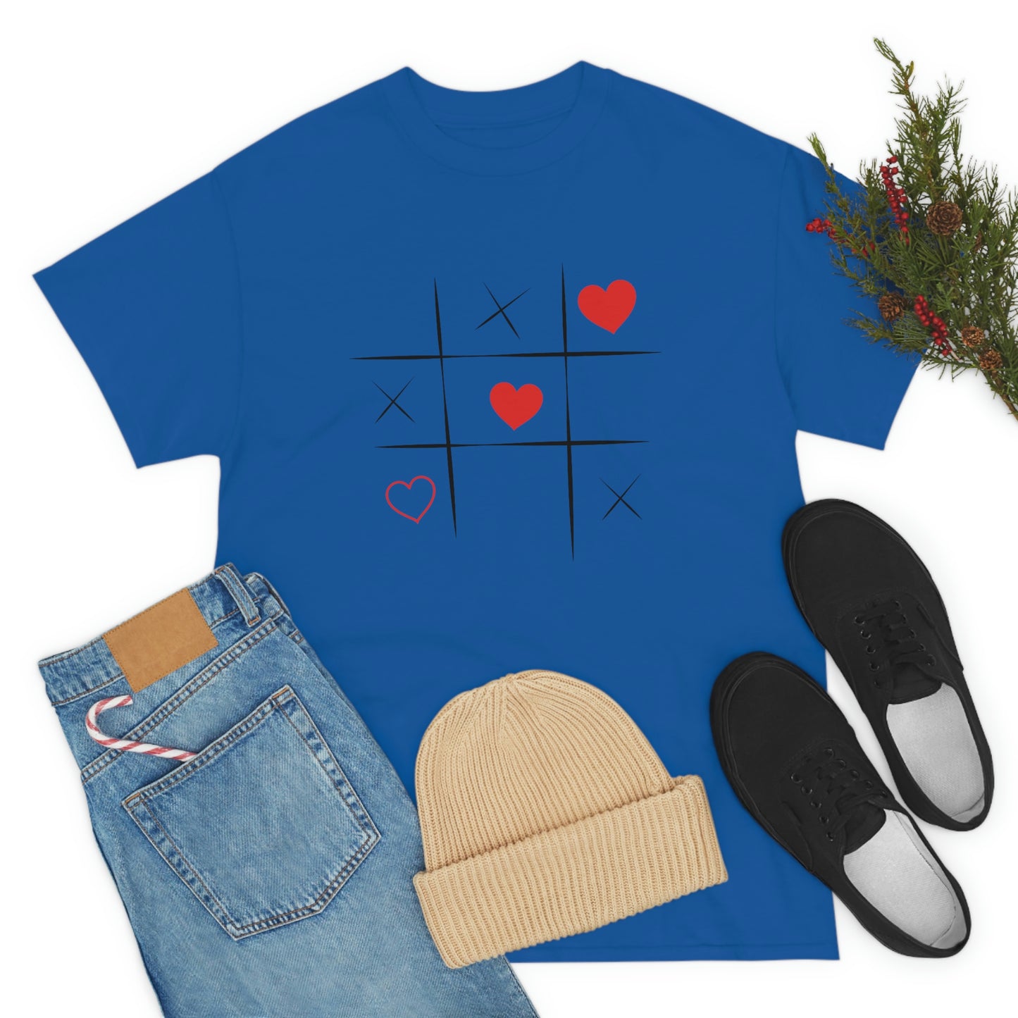 X & Hearts Unisex Heavy Cotton Tee