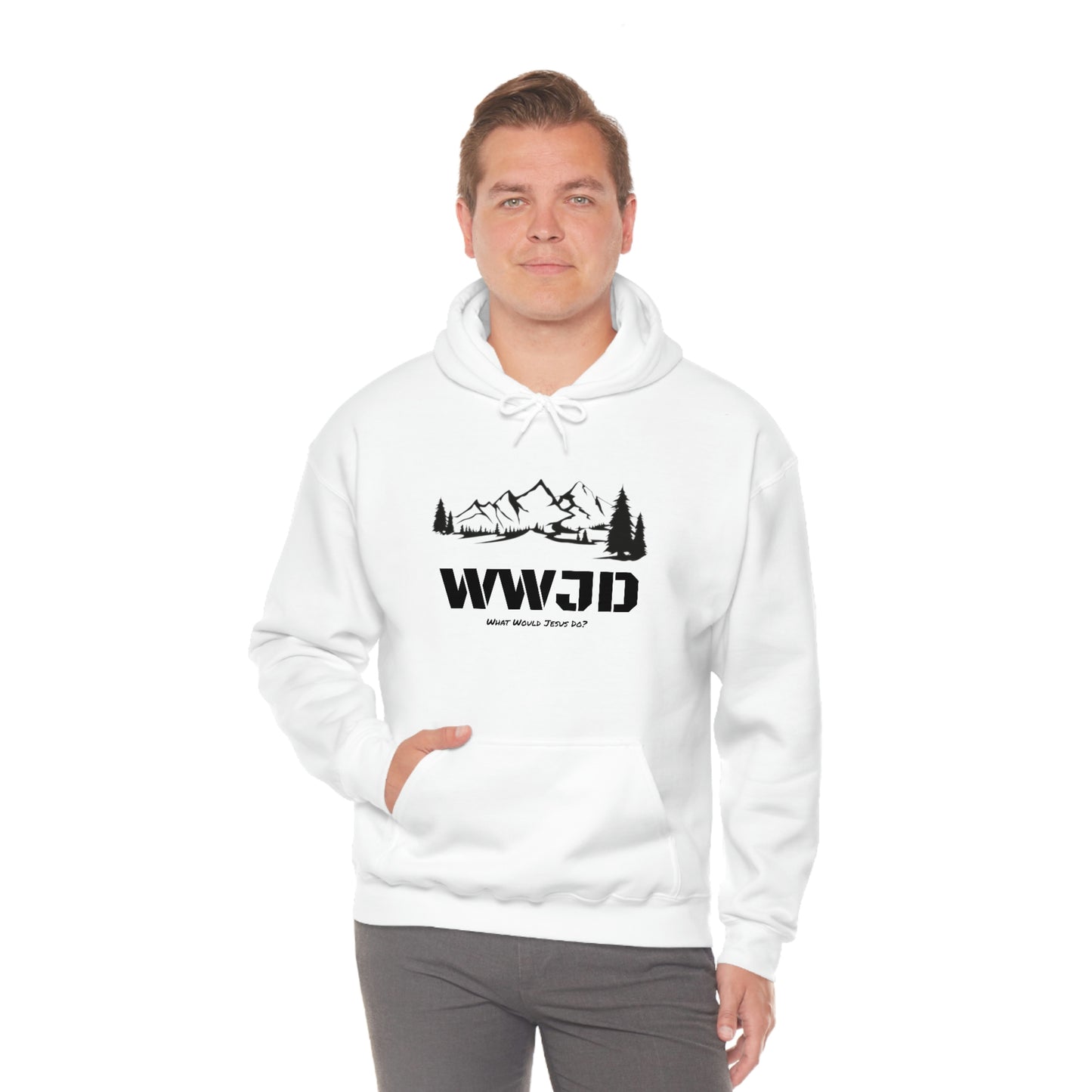 WWJD Unisex Heavy Blend™ Hooded Sweatshirt