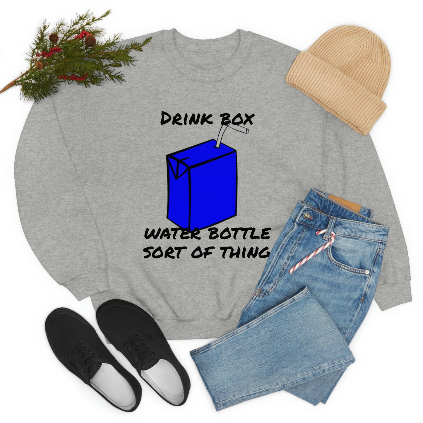 Drink Box Water Bottle Unisex Heavy Blend™ Crewneck Sweatshirt