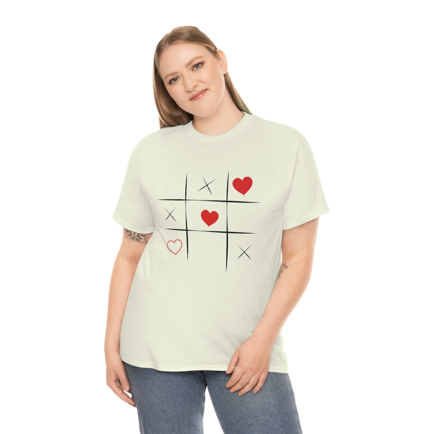 X & Hearts Unisex Heavy Cotton Tee