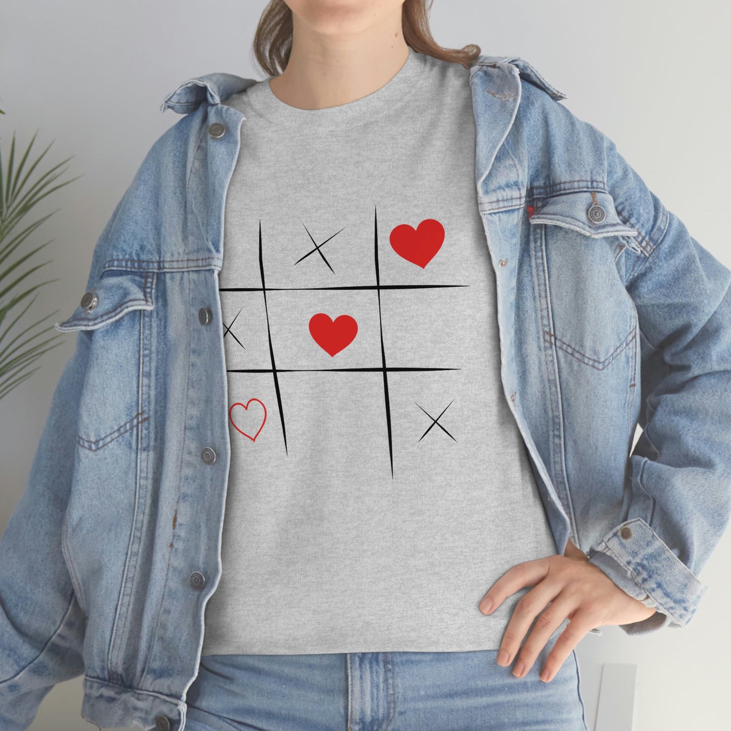 X & Hearts Unisex Heavy Cotton Tee