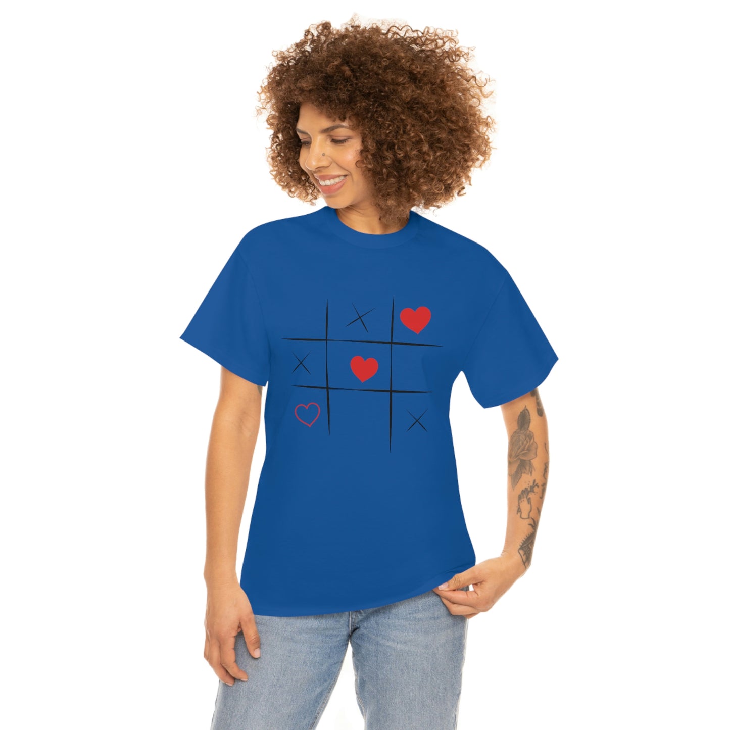 X & Hearts Unisex Heavy Cotton Tee